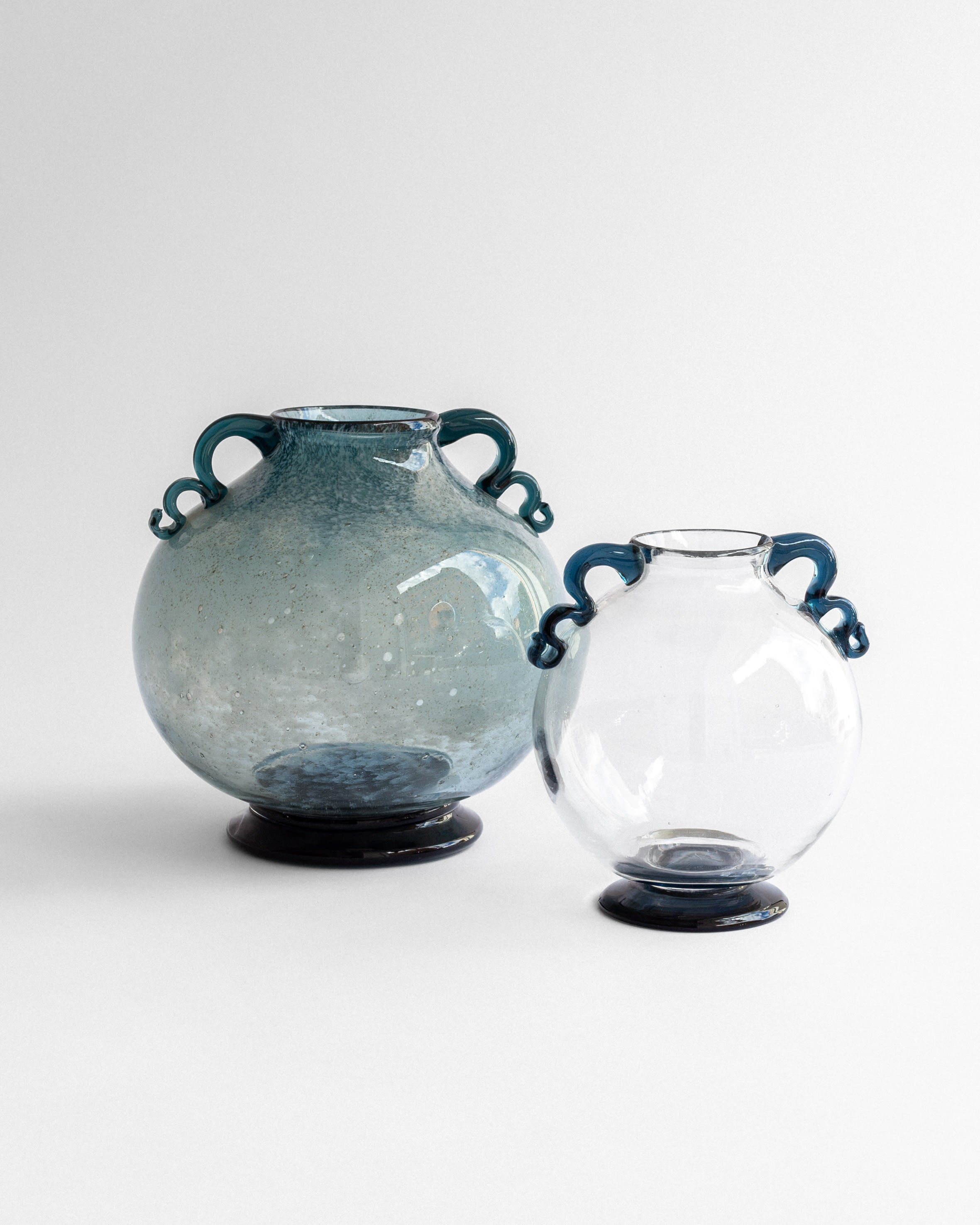 Art Deco Handblown Glass Vase by William Stenberg, Sweden, 1930s — side angle