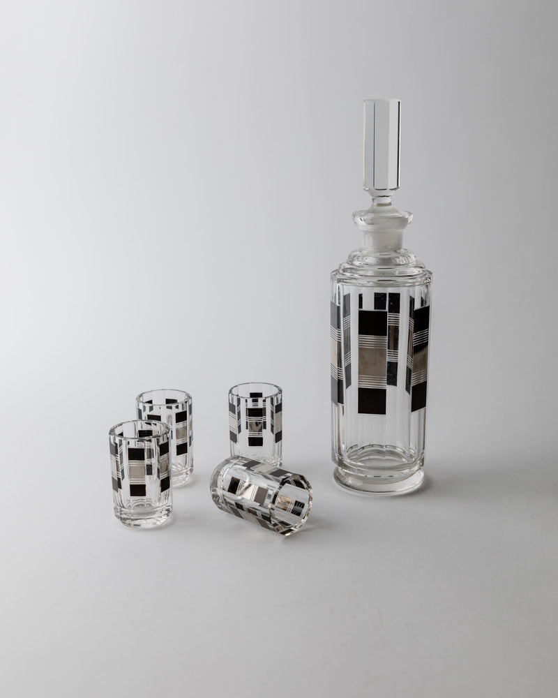 Liqueur Set Art Deco by Karl Palda 1930s by Bottega Jacobs | The Oblist — glass, vintage design