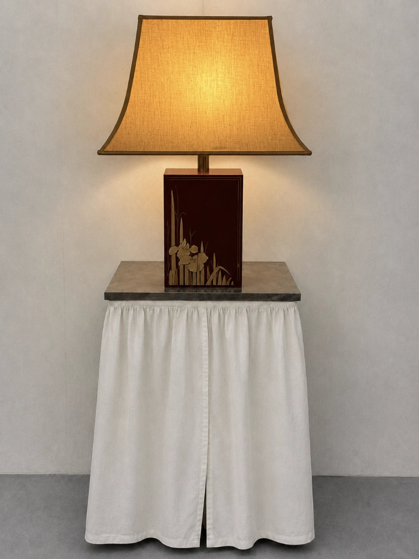 Vintage Table Lamp in Fabric - 1960s Chinoiserie Vintage Collection — detail view