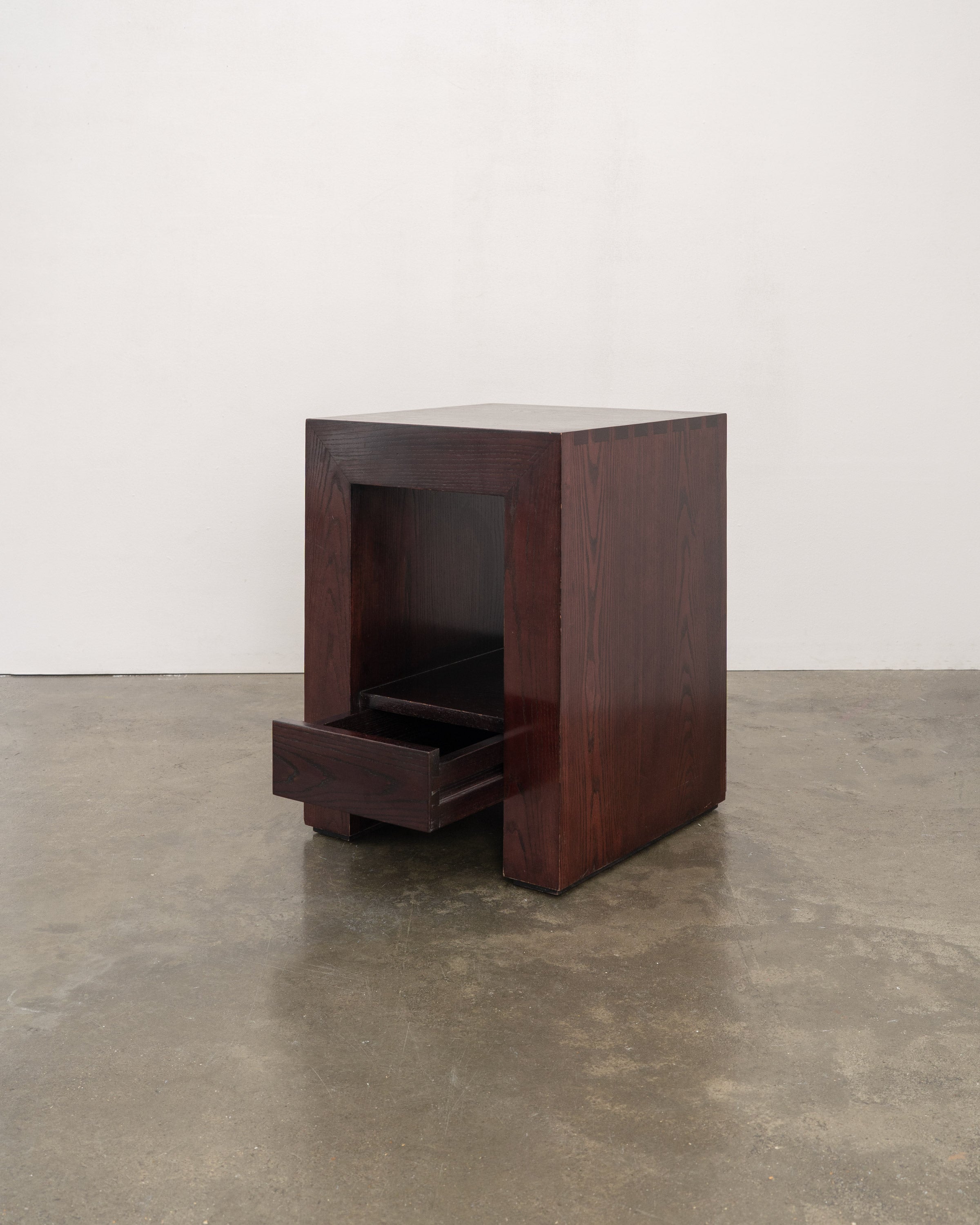 Postmodern Ash Cabinet, c.1980 — close-up of open drawer detail
