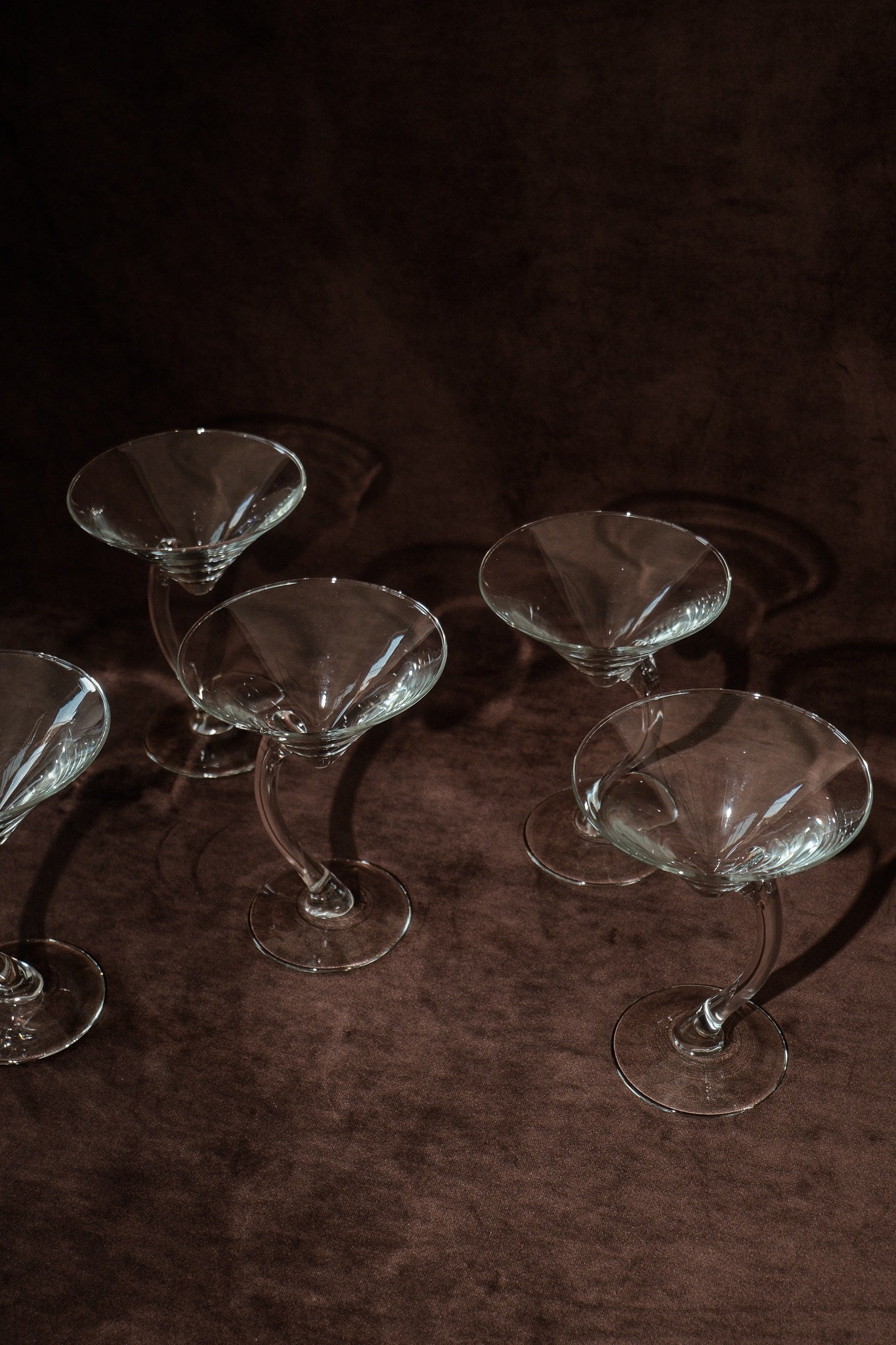 Set of 6 Curved Stem Cocktail Glasses — alternate view