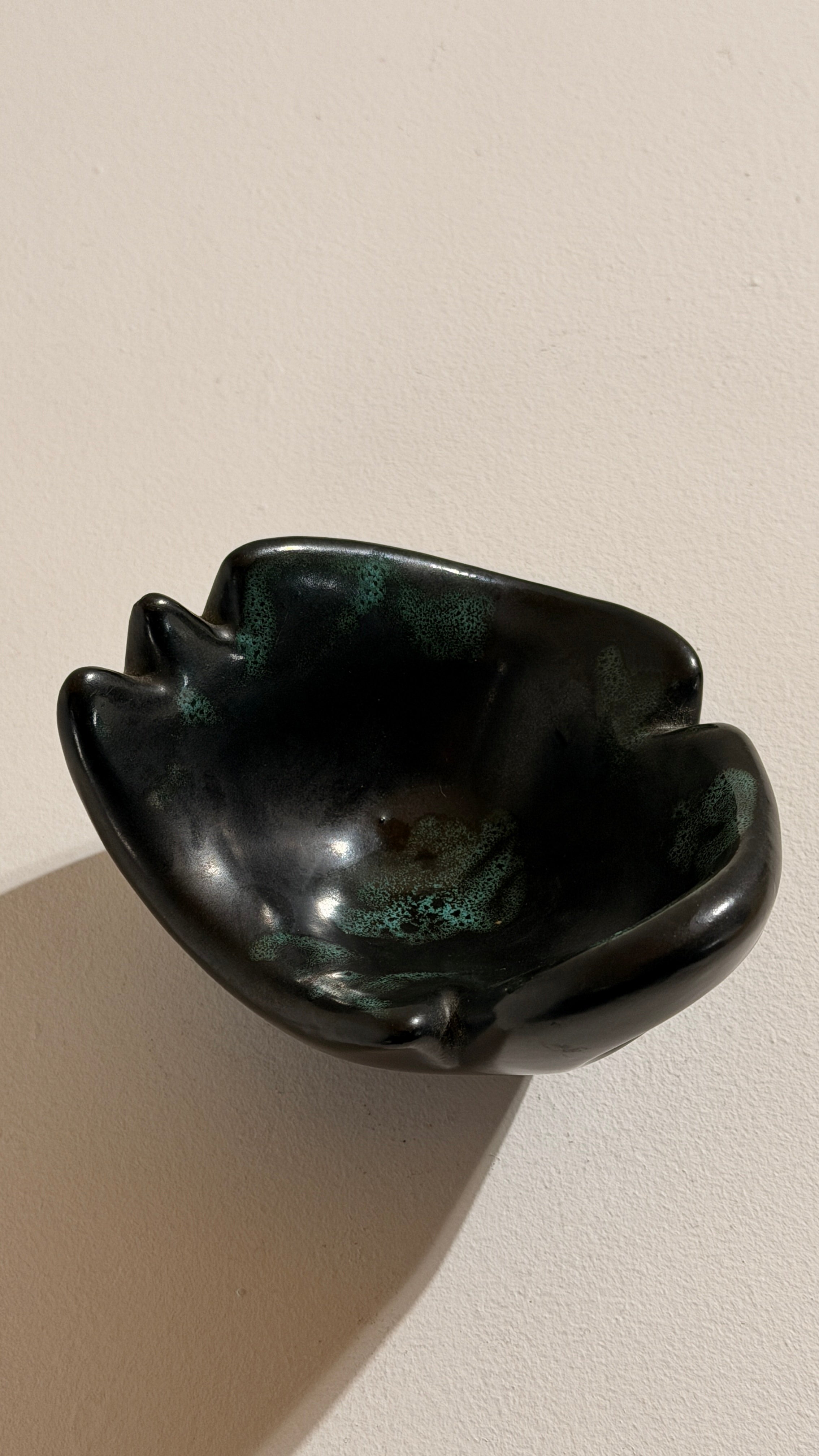 Free-form Ceramic Bowl, Vallauris, France, circa 1960 — top view on neutral background