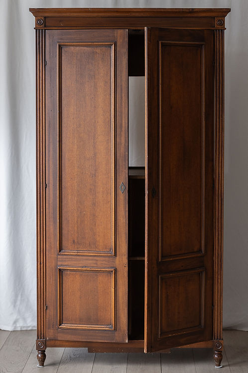 French Walnut Armoire — detail view