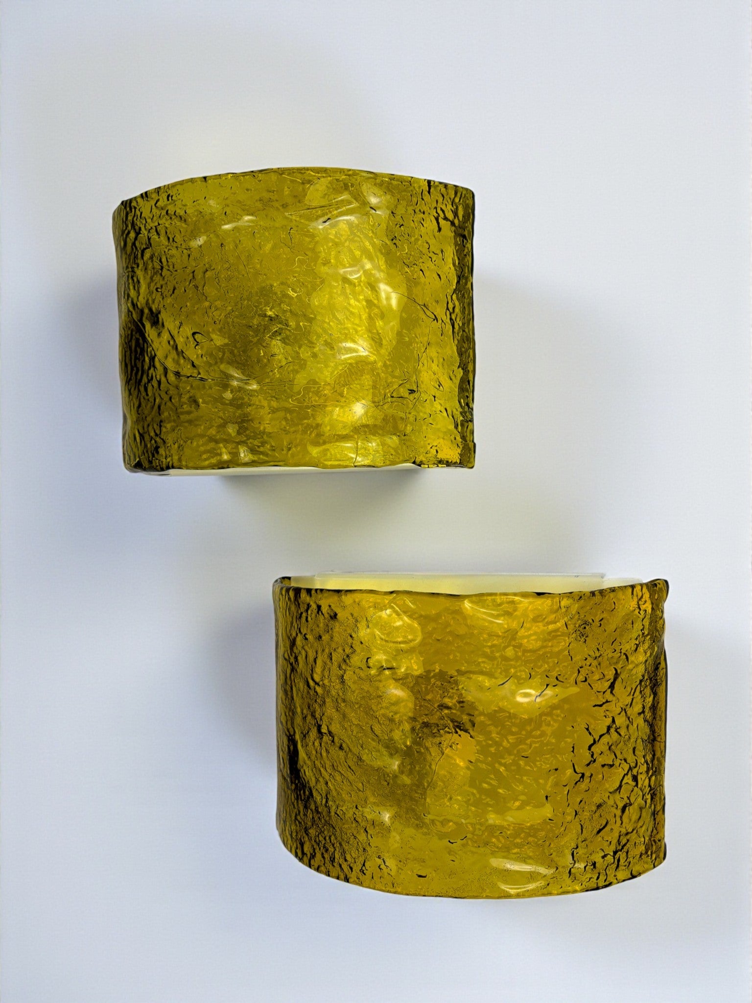 Pair of Carlo Nason for Mazzega Murano Glass Wall Sconces, Italy Circa 1970s by Malamar Studio | The Oblist