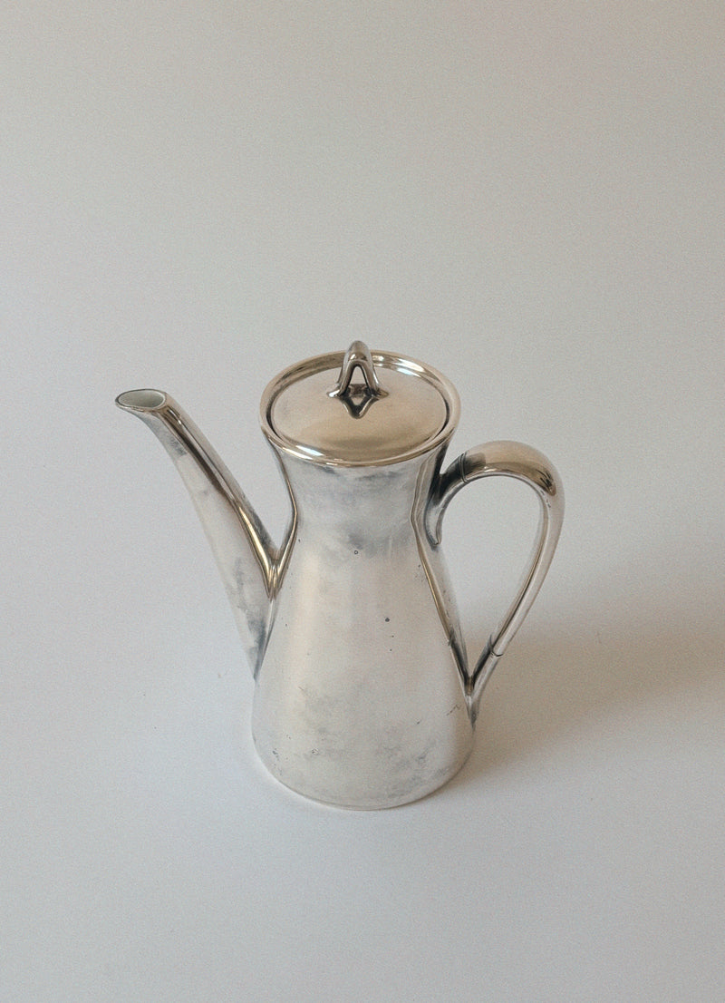 Silver Glazed Ceramic Teapot, Mid-Century Germany by Huerto | The Oblist