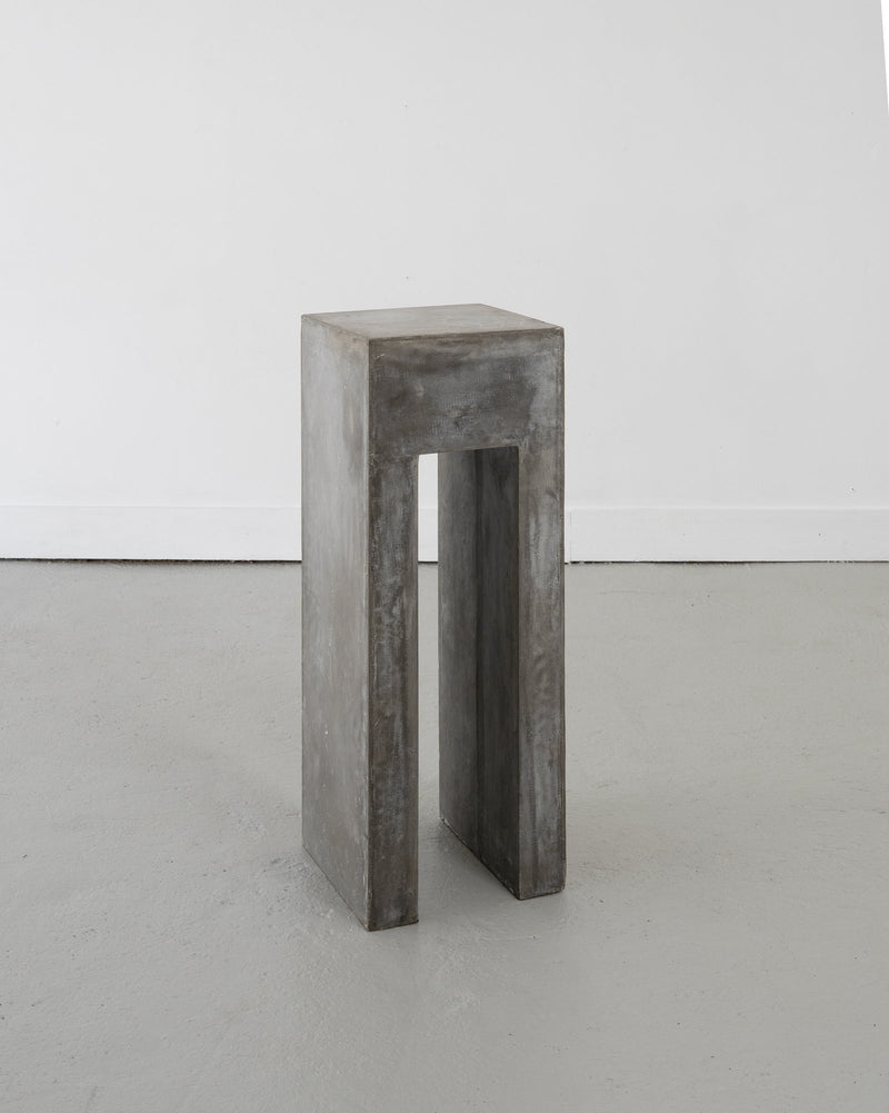 Sculptural Composite Simulated Zinc Plinth — detail view