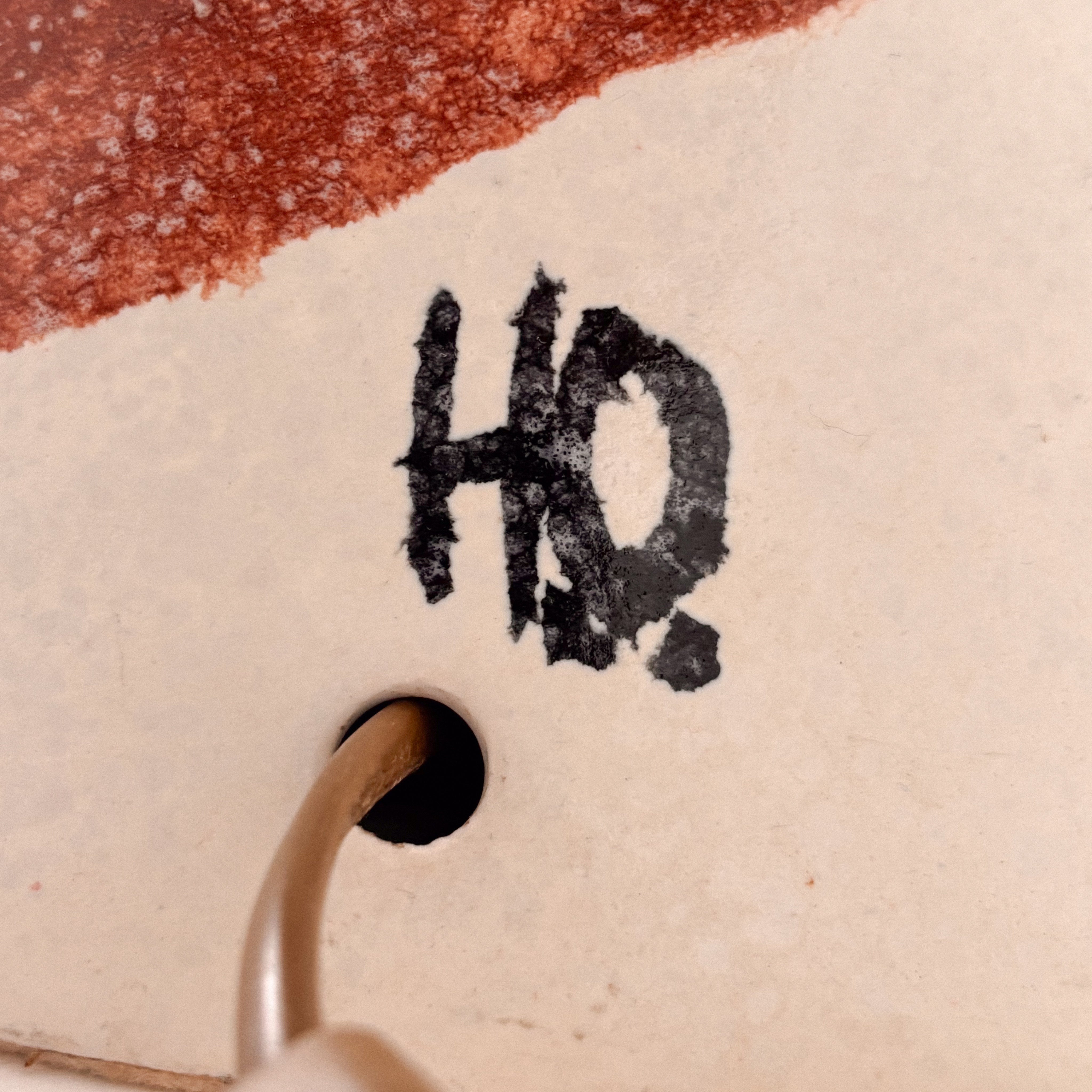 Grande Lampe en Céramique signée “HO”, années 1960