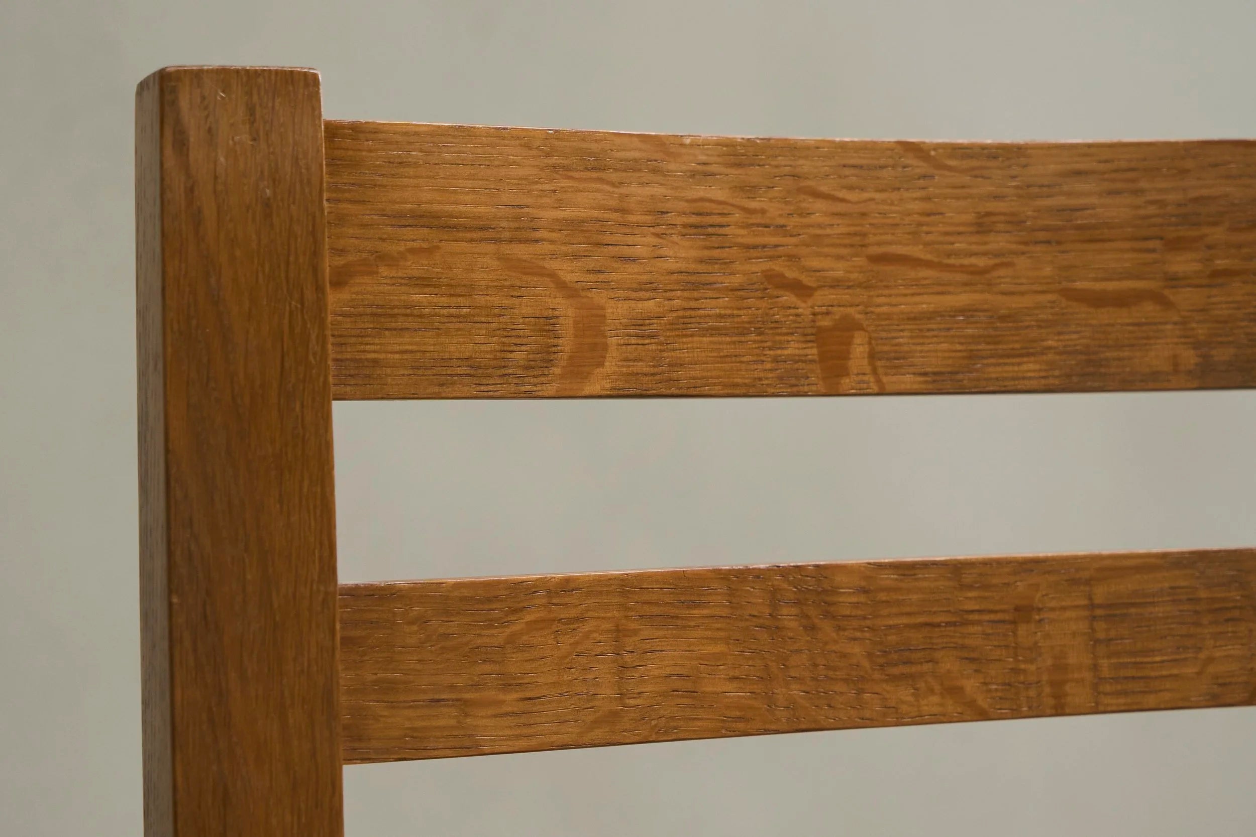 Set of 4 Modernist Chairs in Solid Oak and Straw, Belgium 1960s — in context