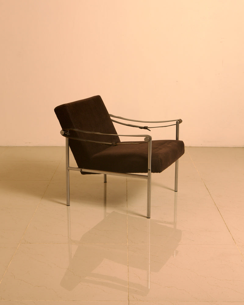 SZ38 Armchair by Martin Visser and Dick van der Net | The Oblist — brown fabric, modern design