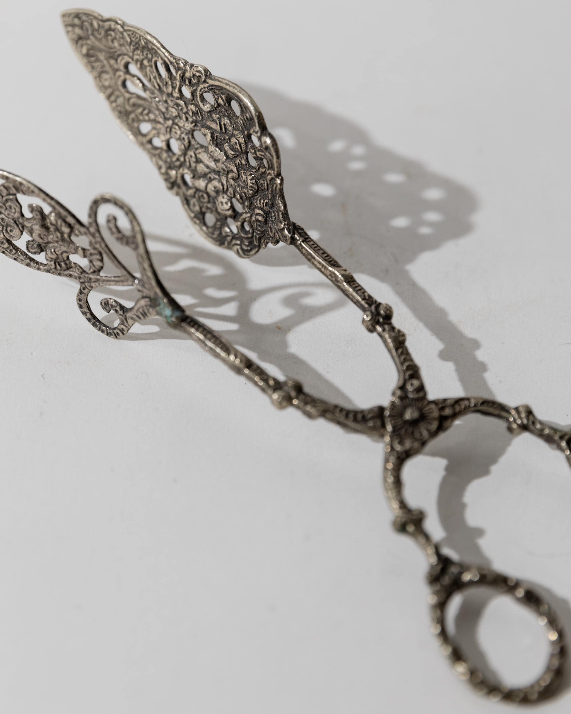 Vintage 1930s Silver Plated Tea and Cake Serving Set, 13 Ornate Spoons with Heraldic Figures and 1 Cake Server, Italian Tableware, Gift Idea — in context