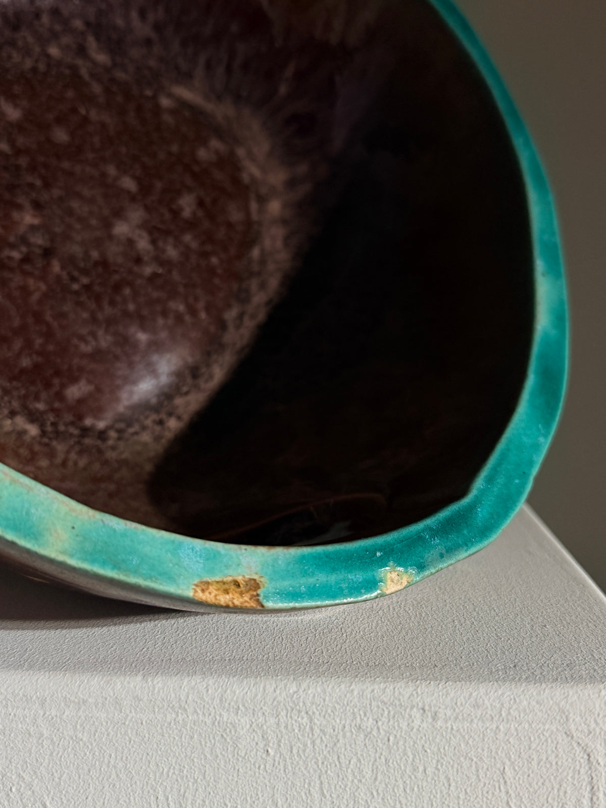 A large ceramic bowl by the potters of Accolay, France, 1960 — close-up