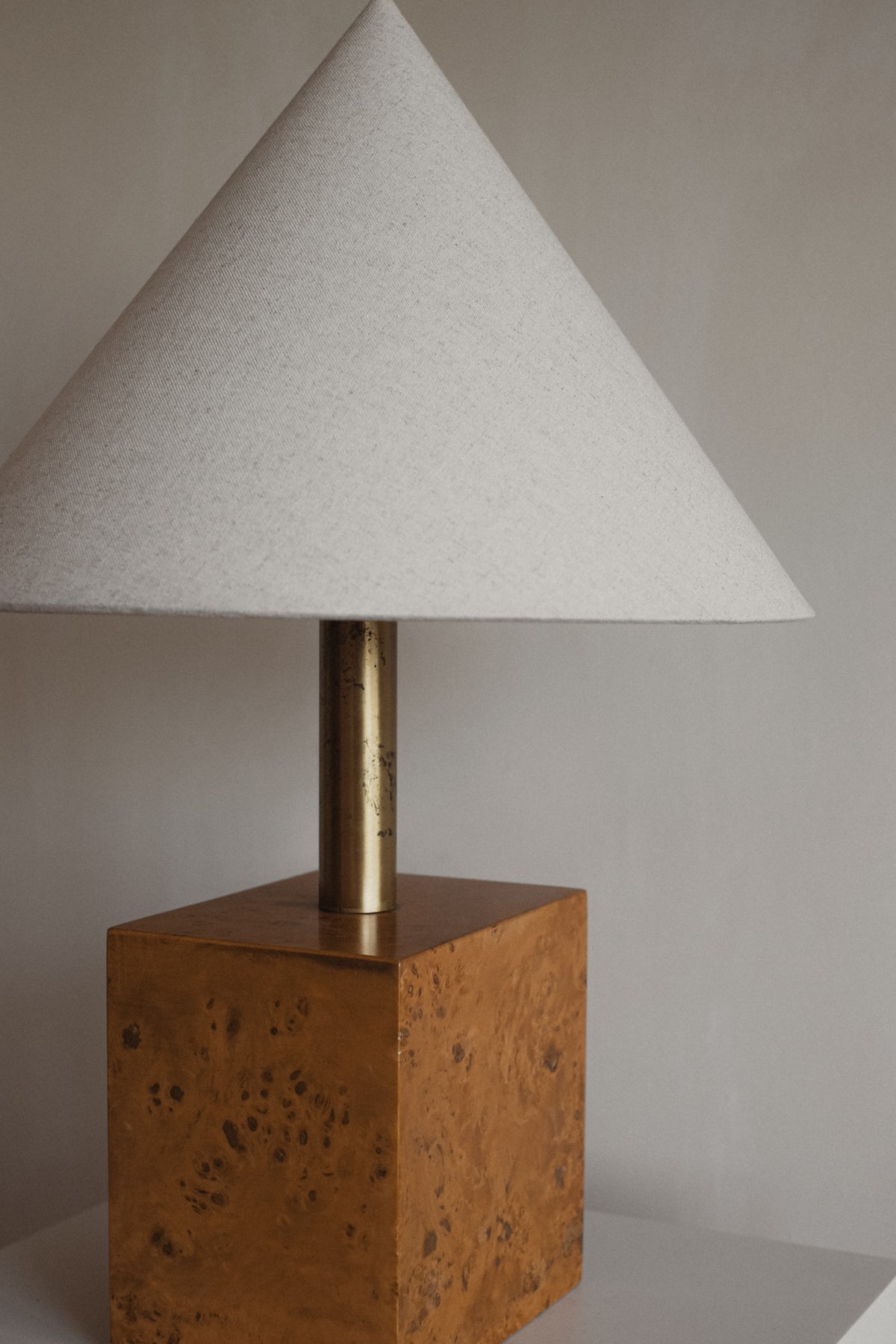 Modern Burl Wood Table Lamp by septembre studios | The Oblist