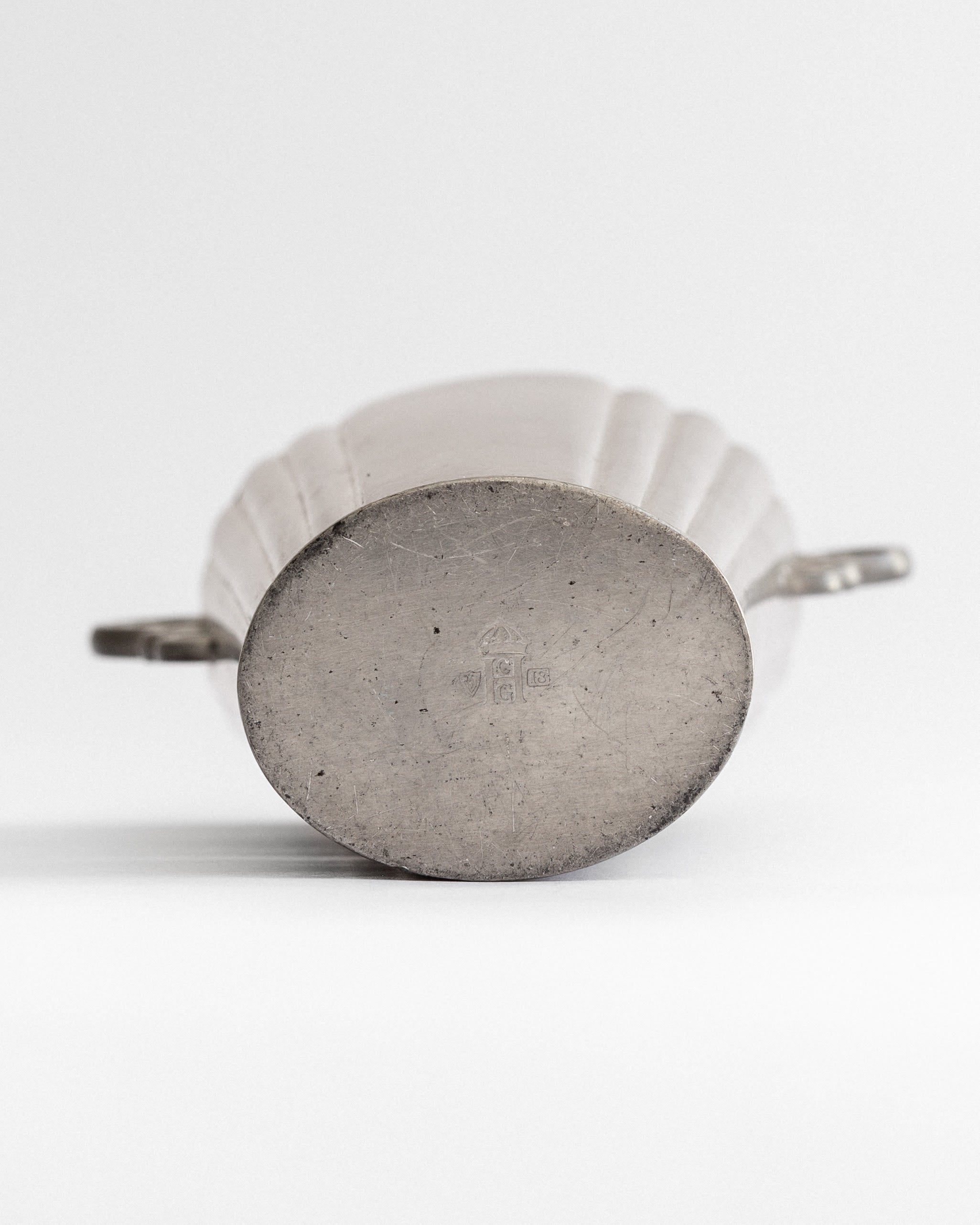 Modernist Pewter Vase by Sylvia Stave, 1935, Sweden — alternate view