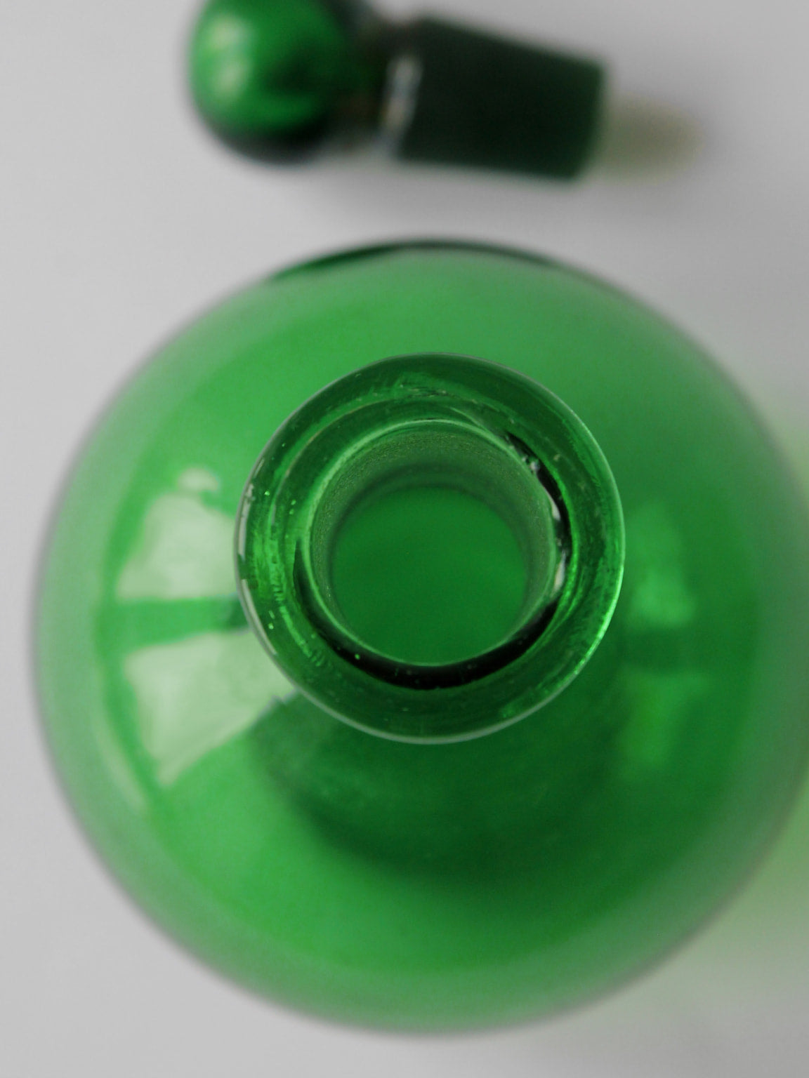 Flacon de Parfum en Verre Vintage Vert Émeraude