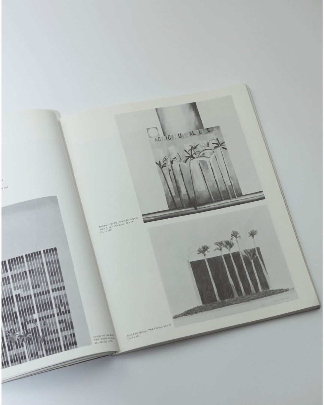 Pictures by David Hockney — open book on white surface