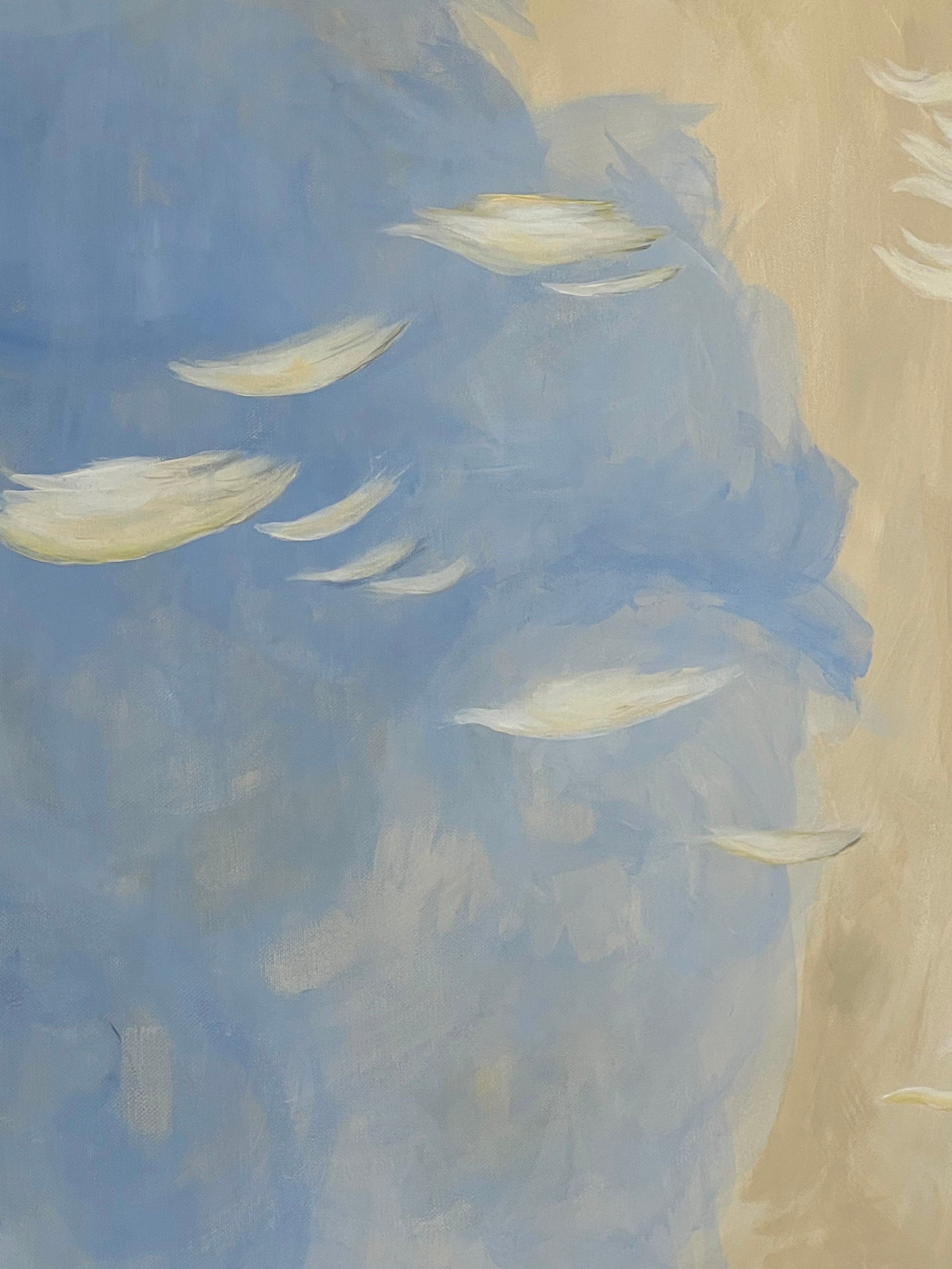 19:15, Original Acrylic on Canvas — close-up
