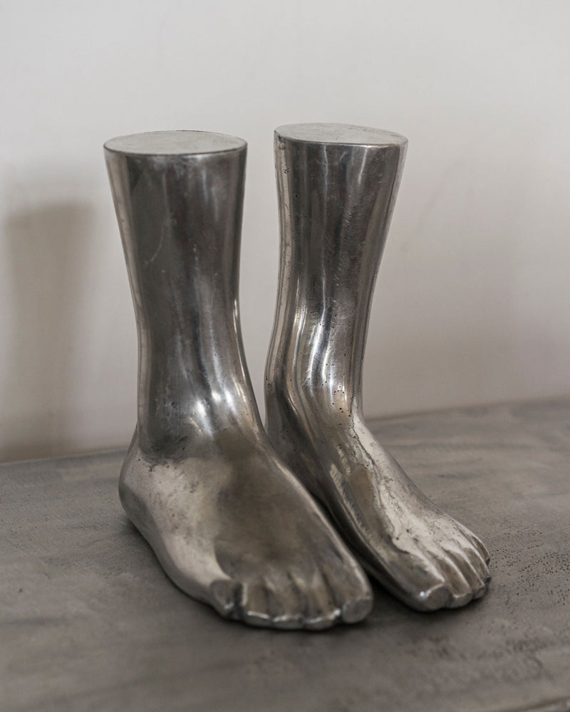 Aluminum Feet Sculpture by Rooms Studio | The Oblist — metallic finish, contemporary design
