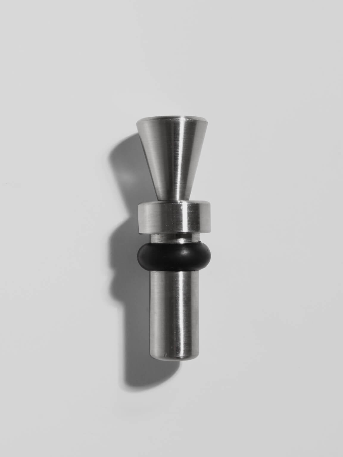 Brushed Metal Brutalist Massive Bottle Stopper by Vintage Stories | The Oblist