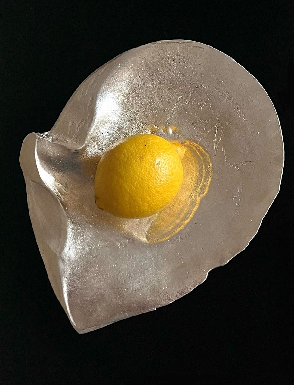 Sculpture de Coquille d'Huître en Argent