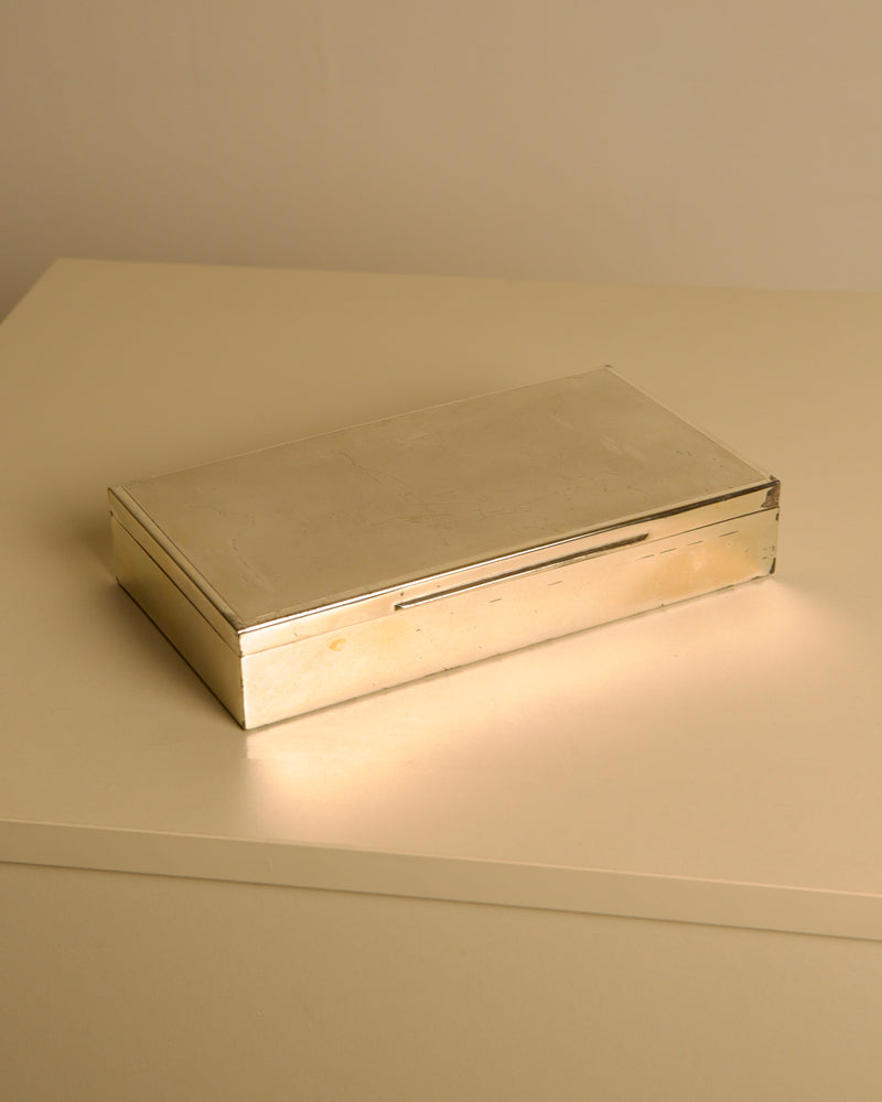 Rectangular Italian Box in Silver-plated, 1960s by Treaptyque | The Oblist — vintage silver finish