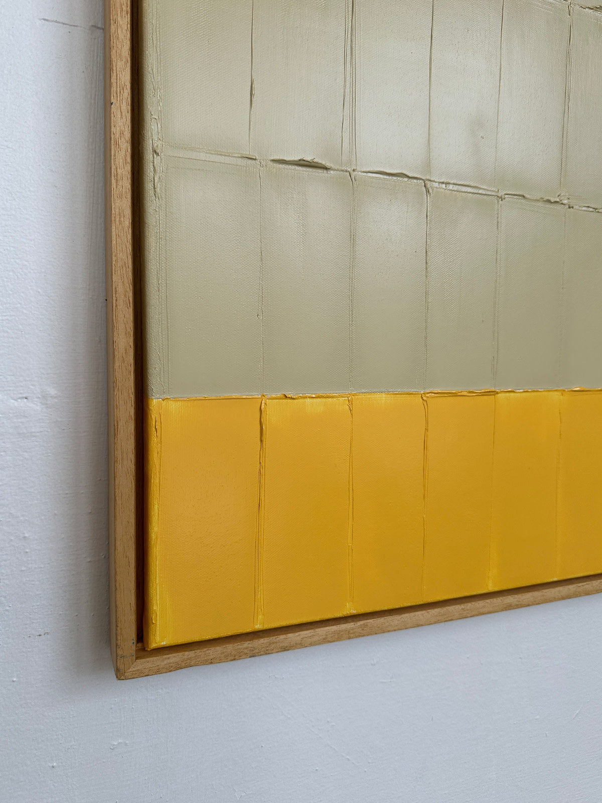 'Horizon Yellow - Strokes' Painting — lifestyle setting