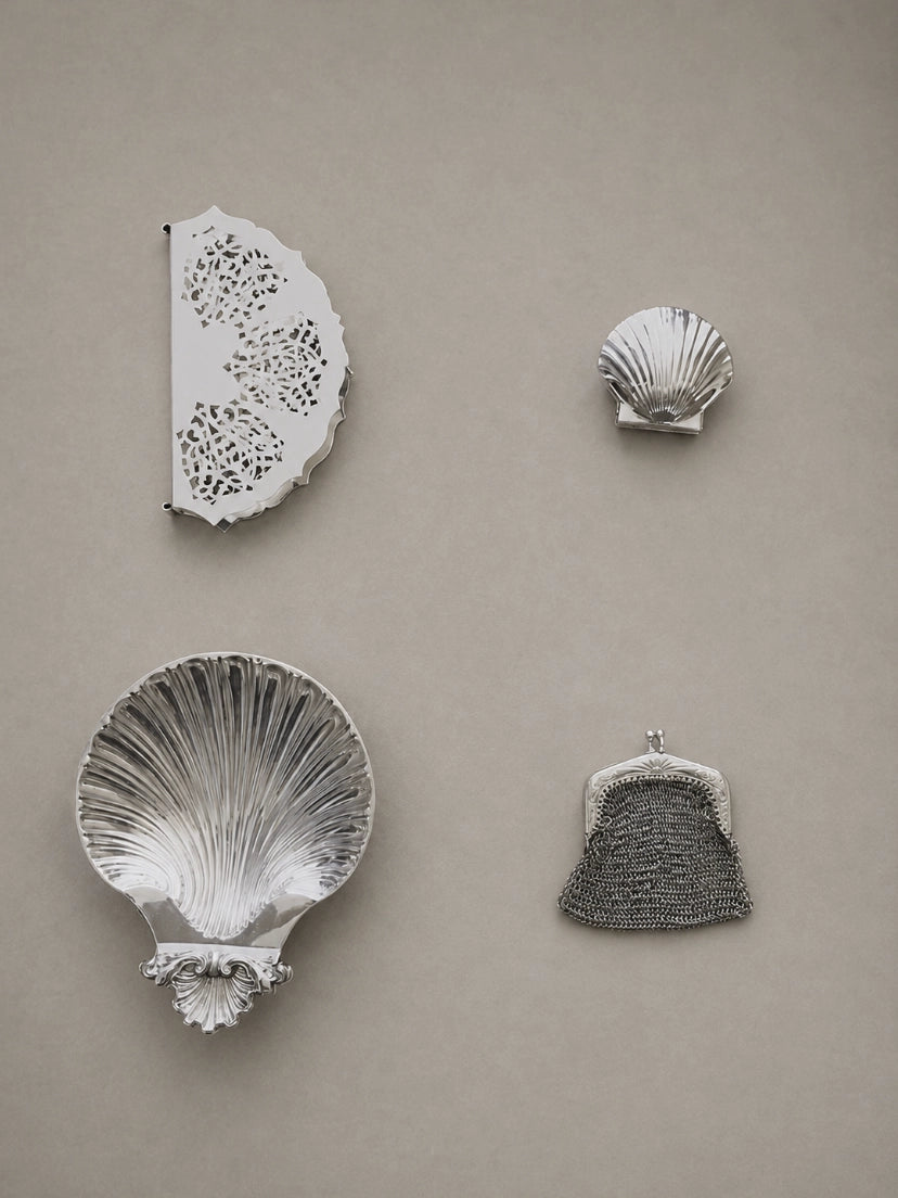 Vintage Silver-Plated Cutwork Napkin Holder — side angle