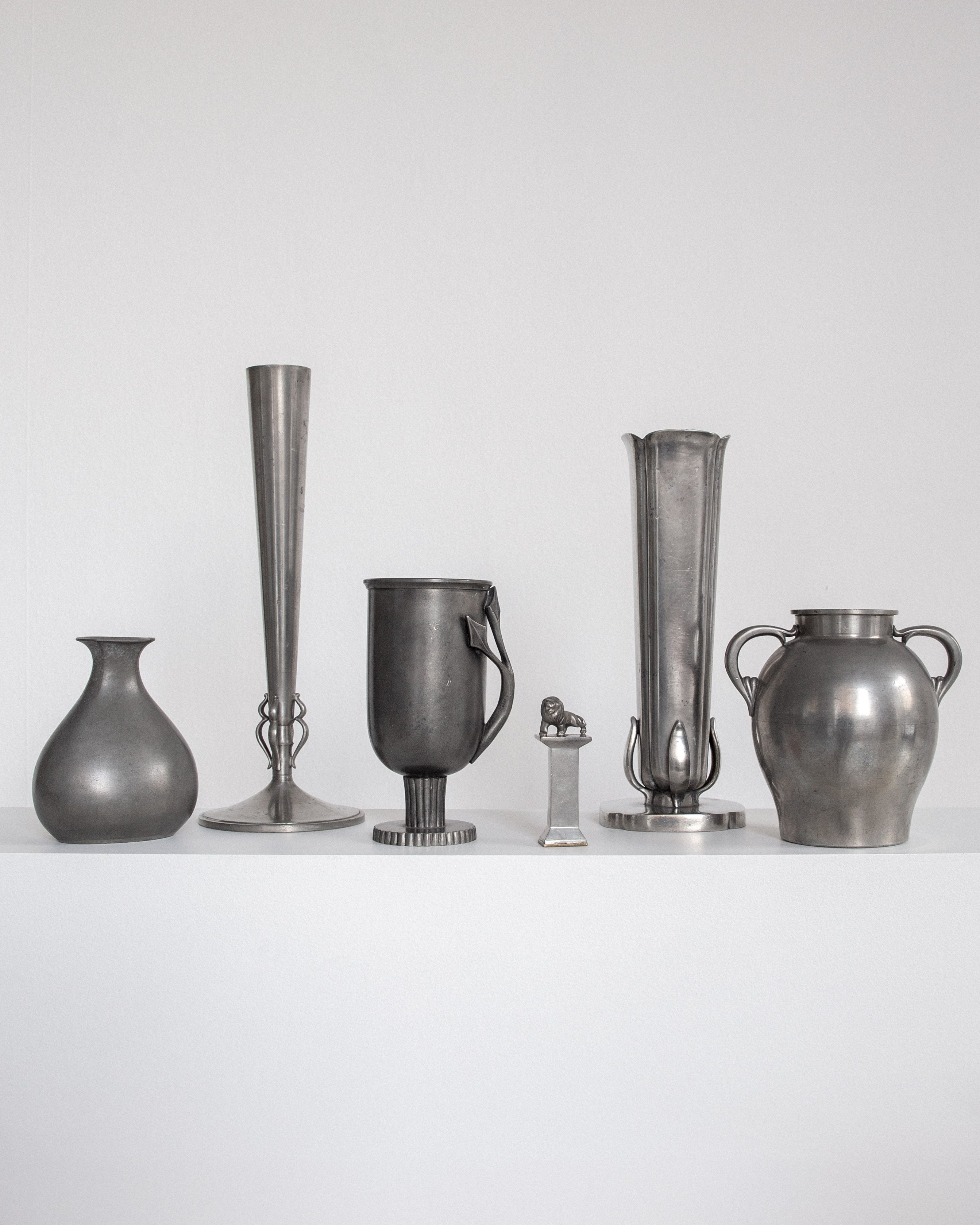 Elegant Swedish Pewter Vase, 1953