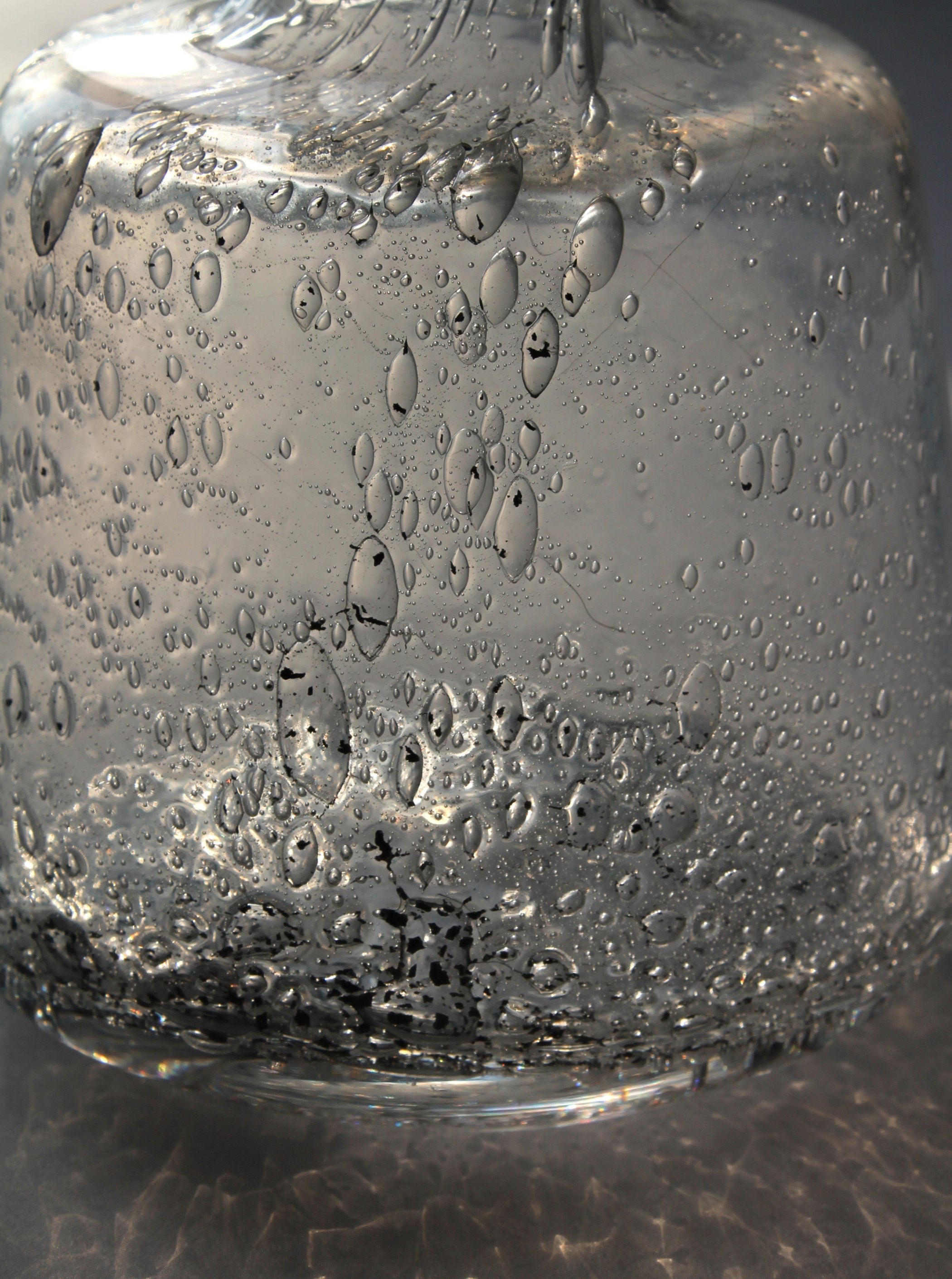 Vase en verre à bulles suédois Erik Höglund