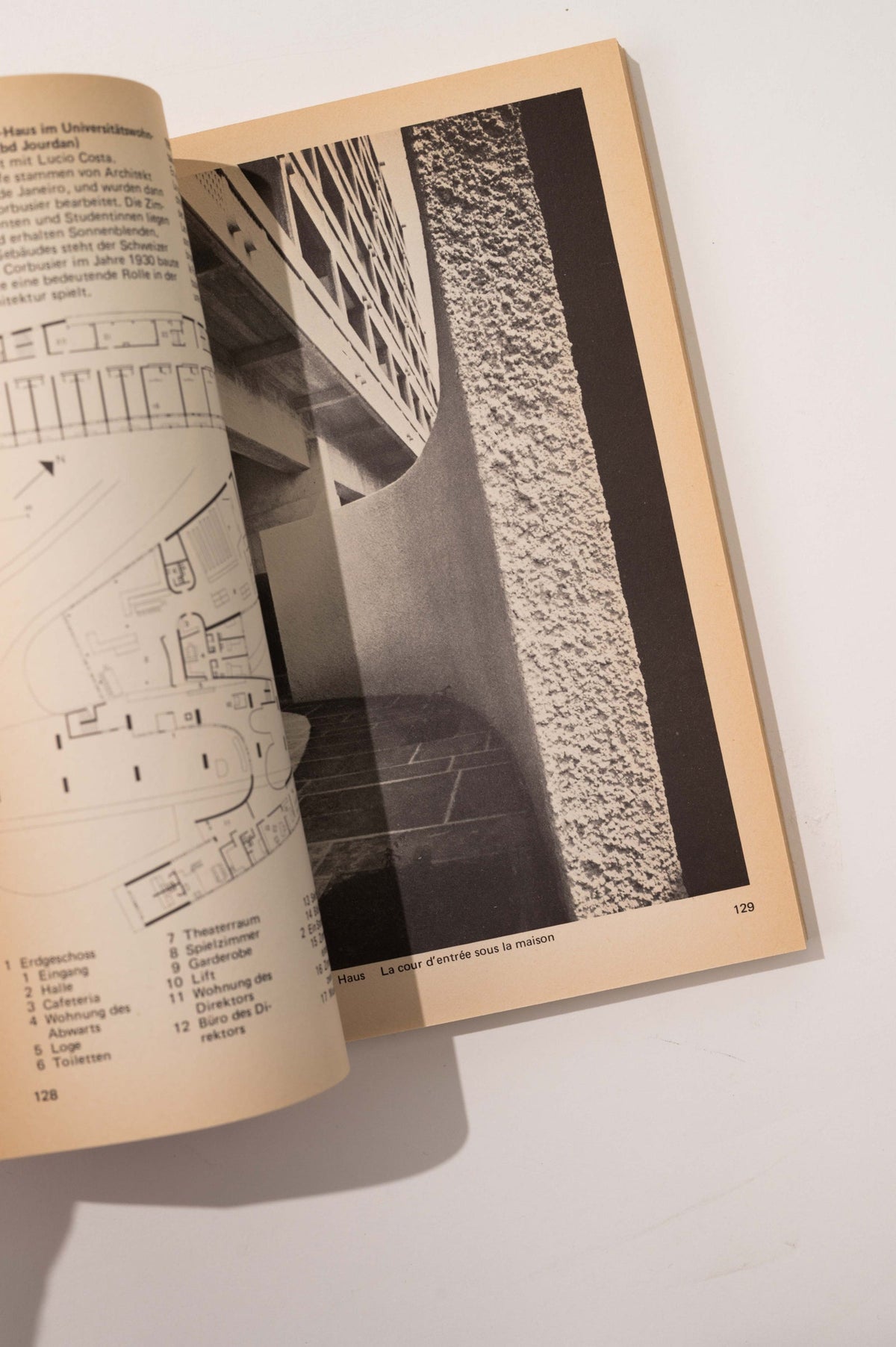 Le Corbusier Studio Paperback, 1979 Architecture and Interiors Book — lifestyle setting