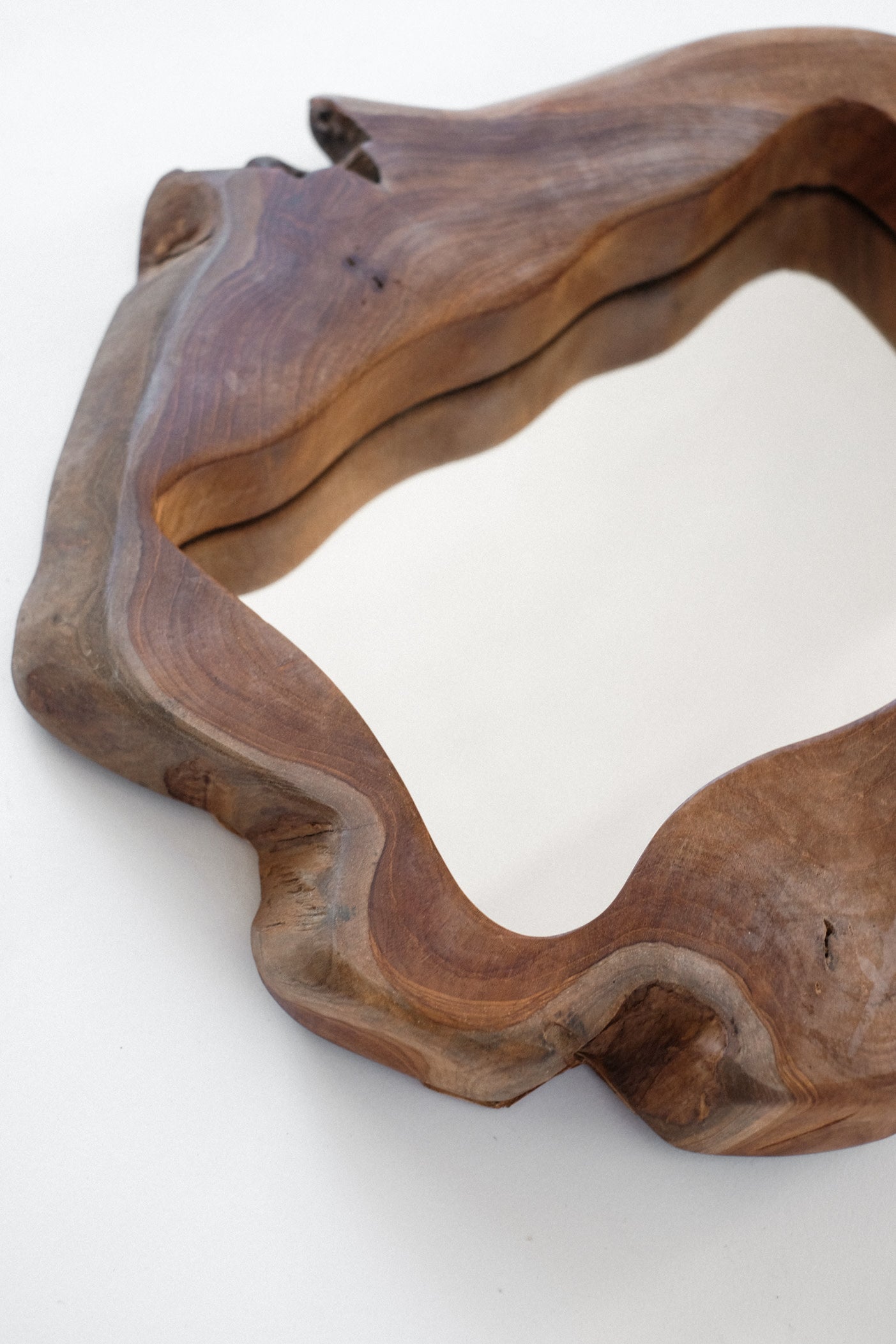 Rustic Edge Accent Mirror — close-up