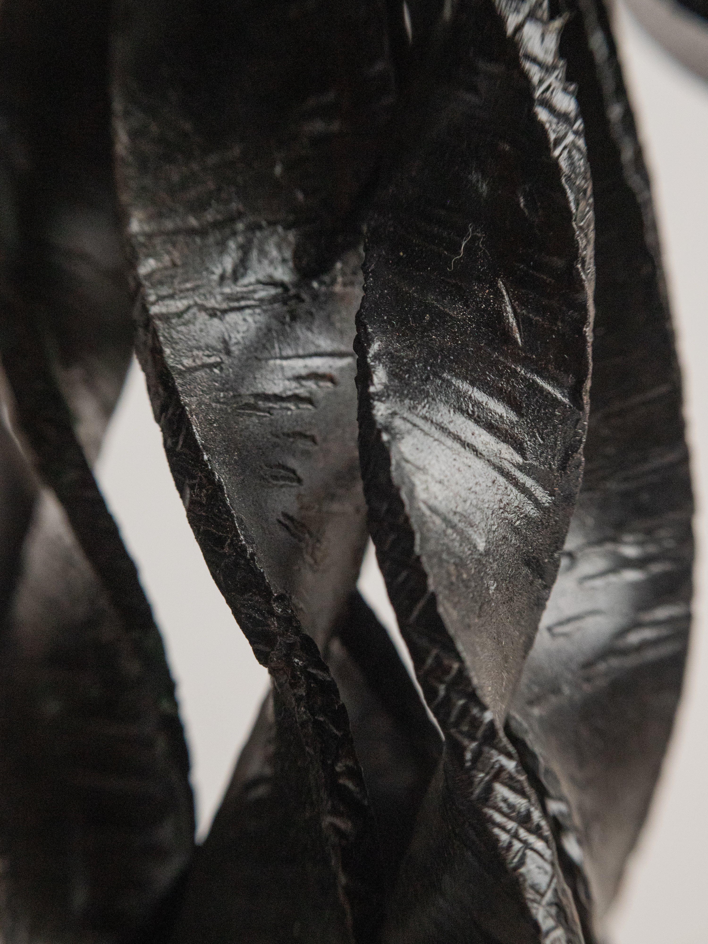 Vintage Folk Art Hand-Forged Wrought Iron Candelabra