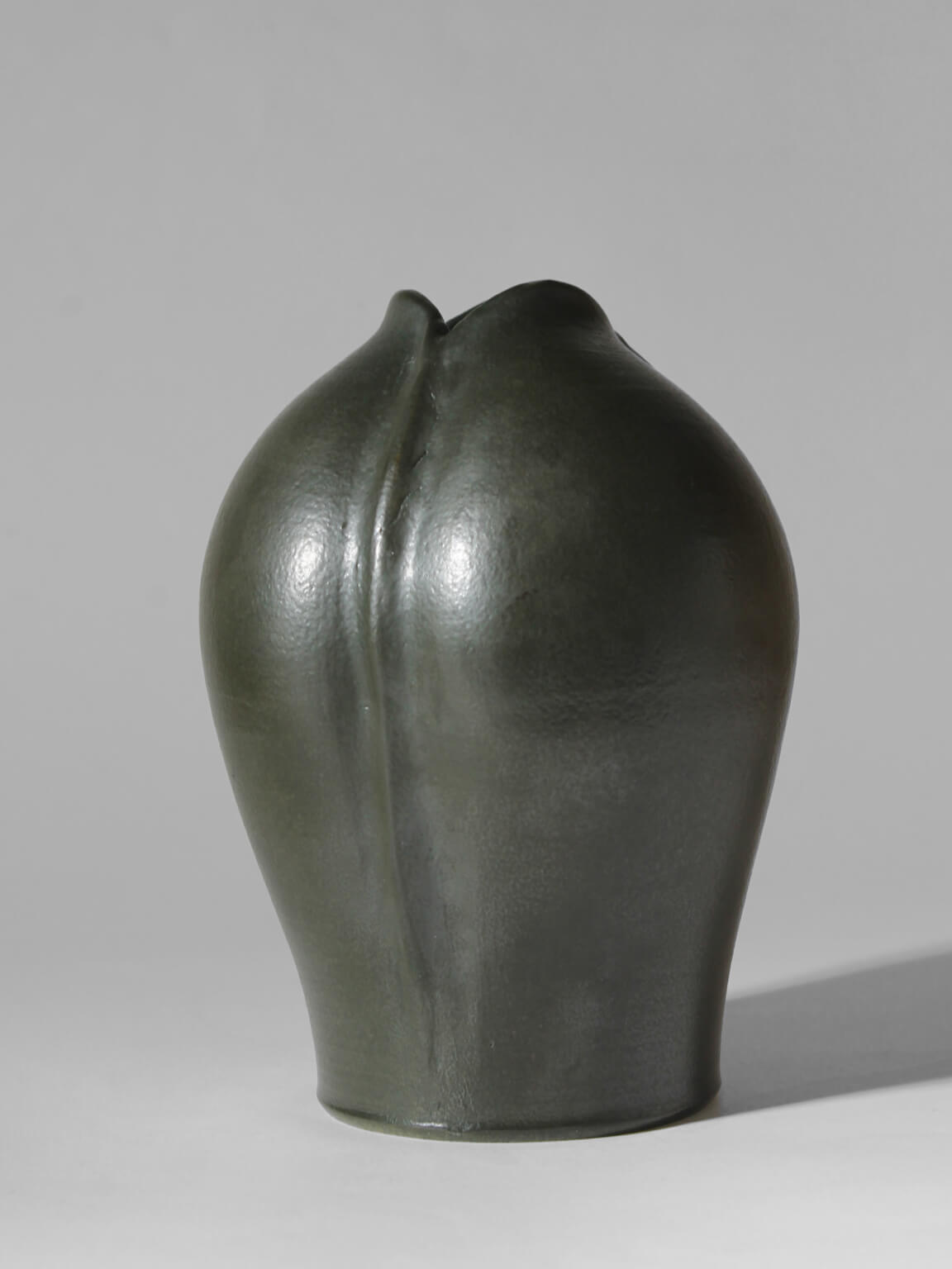 Flower Bud Shaped Ceramic Vintage Vase — close-up