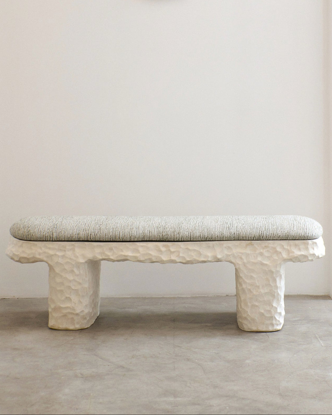 Perícia Ceramic Bench by Project 213A | The Oblist — handcrafted ceramic, neutral color