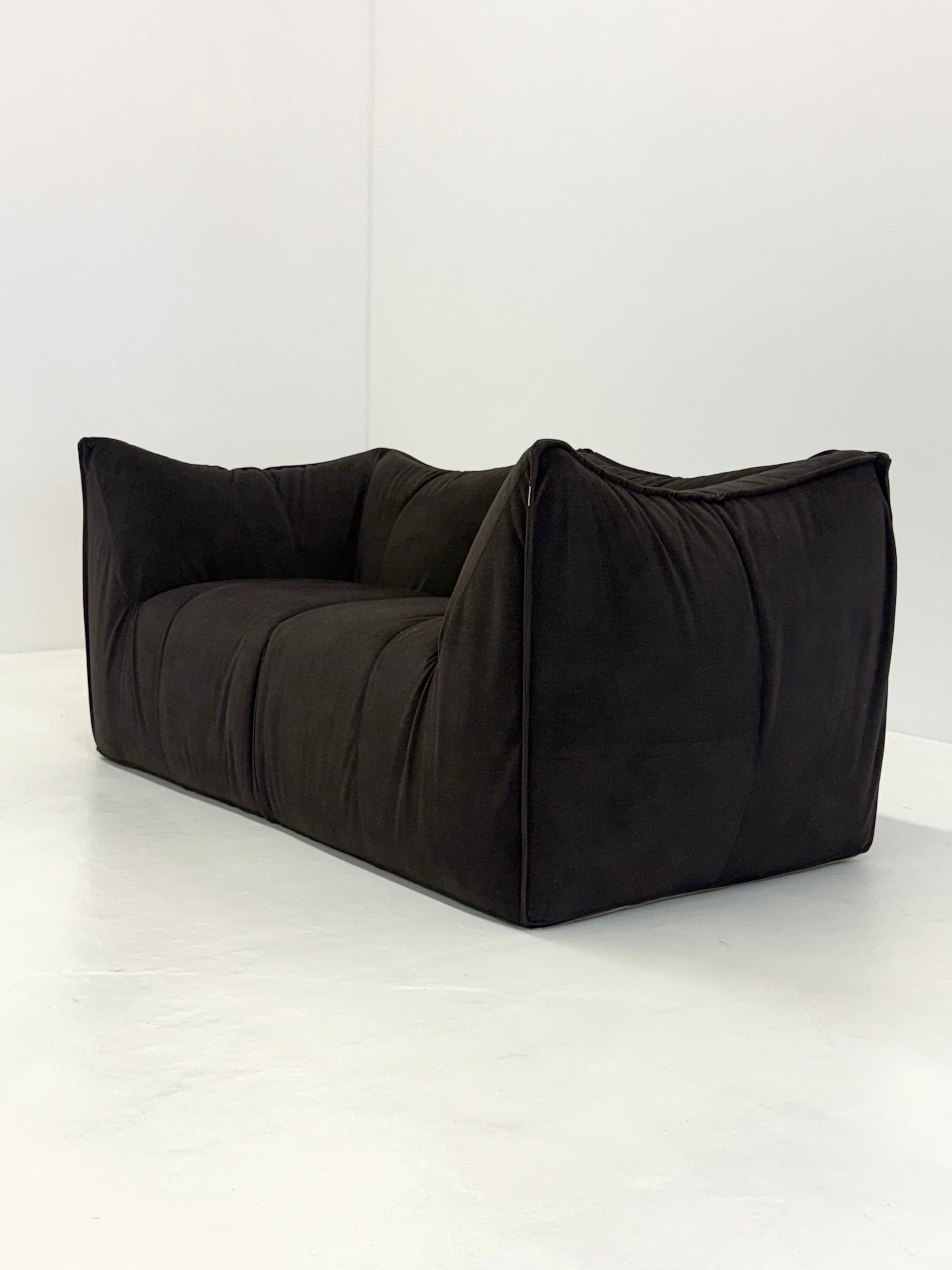 Vintage Bambole sofa in dark brown by Mario Bellini for B&B Italia — in context