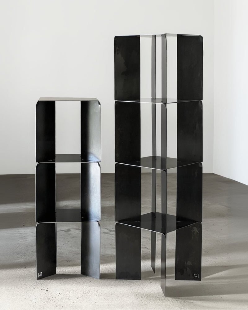 TOMO Shelves by Modan | The Oblist — black metal construction