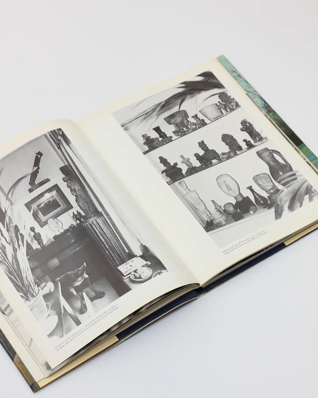 With Henry Moore' Art Book — open view on white background