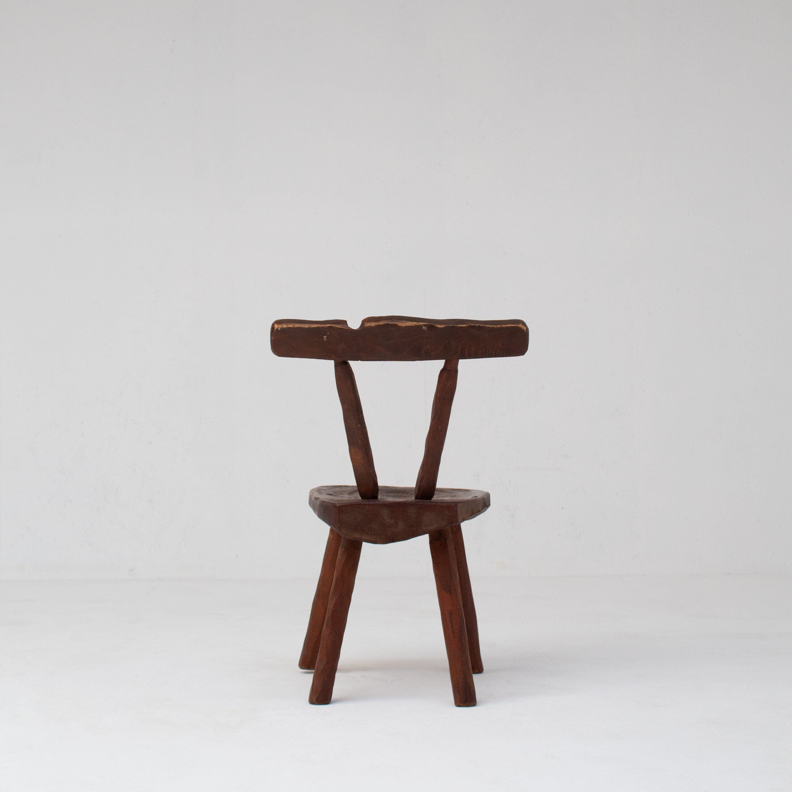 Pair of Vintage Brutalist Oak Chairs — alternate view