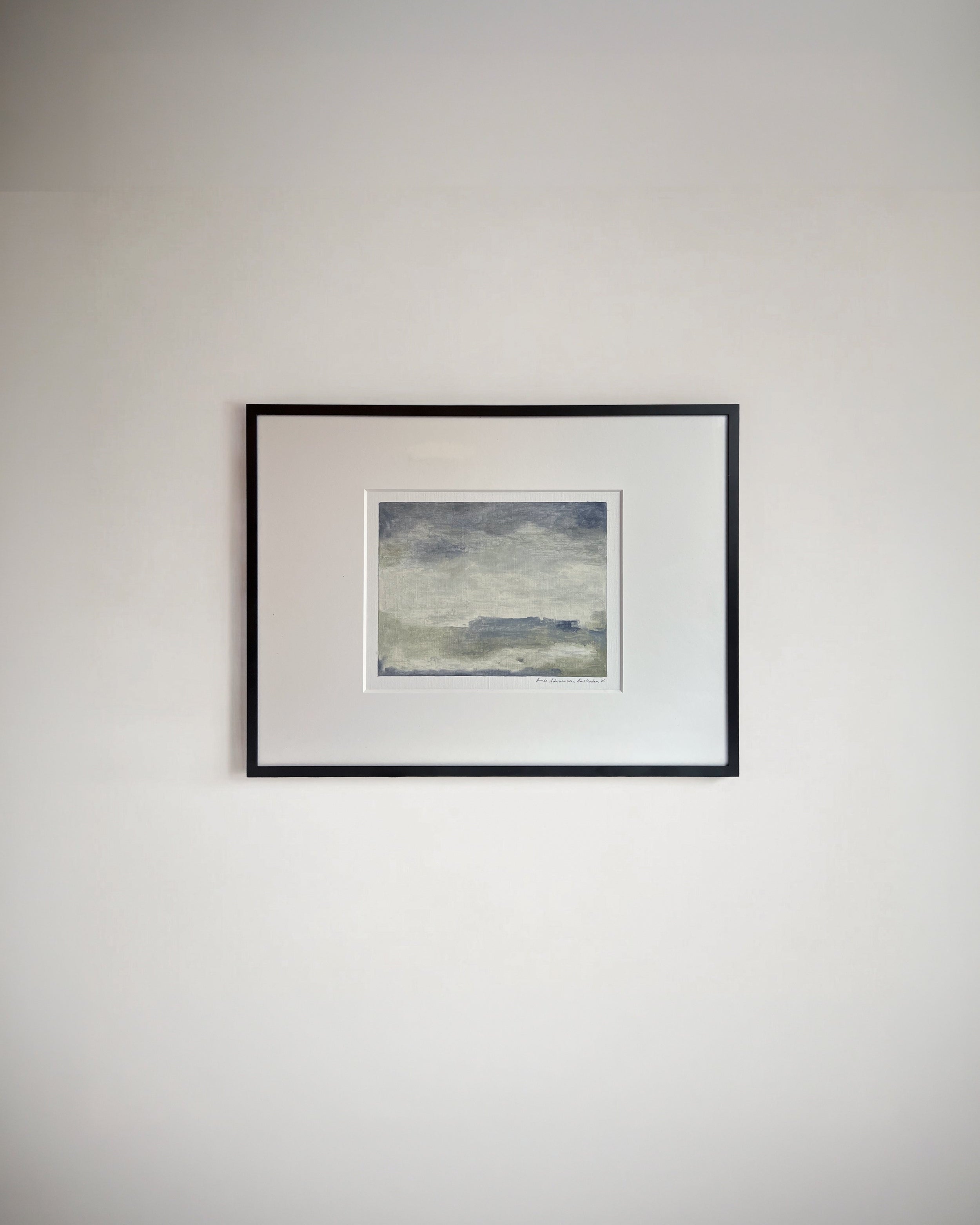 Oil Painting on Paper - 27, (2026) by Aimée Adriaansen | The Oblist — muted colors, framed artwork
