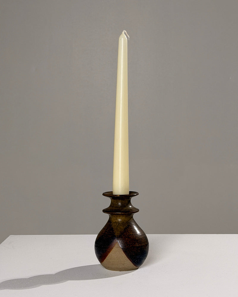 Stoneware Candleholder, France, circa 1960 by Figuresdesign | The Oblist — handcrafted dark tones
