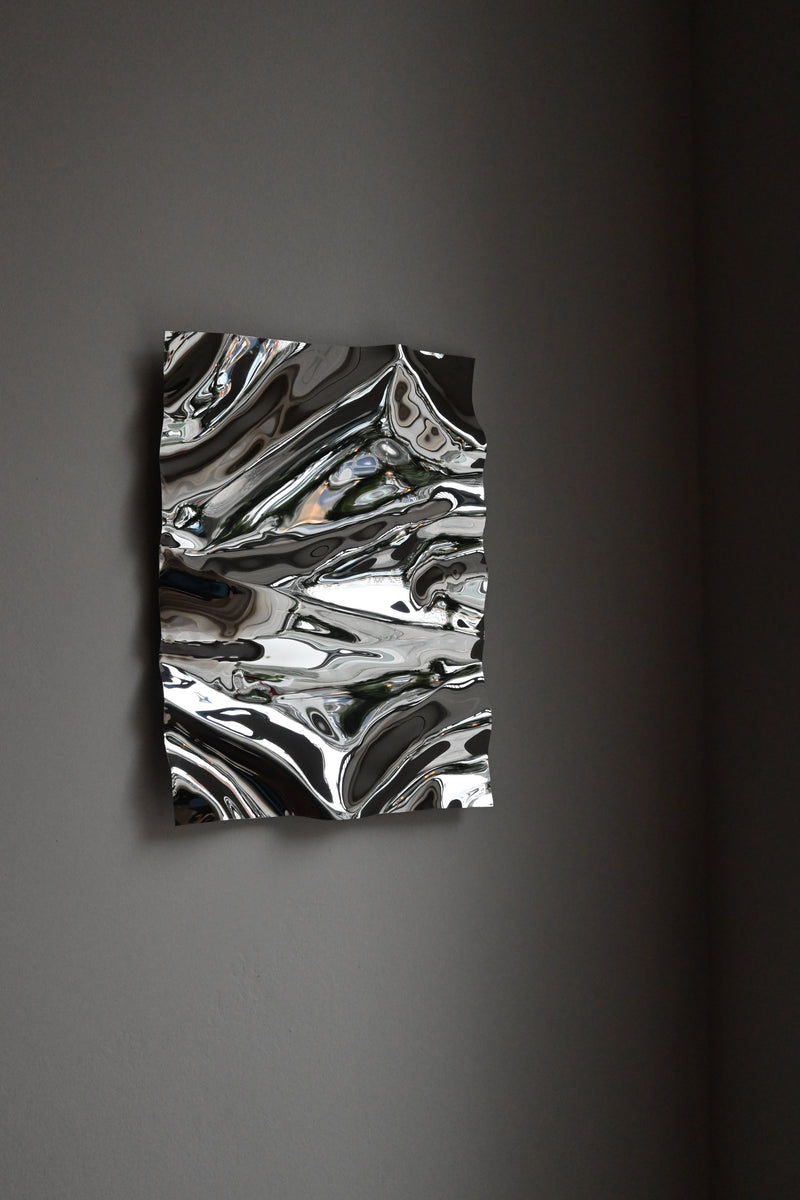 Psychedelic Mirror 35x50cm by Caia Leifsdotter | The Oblist — reflective metal surface