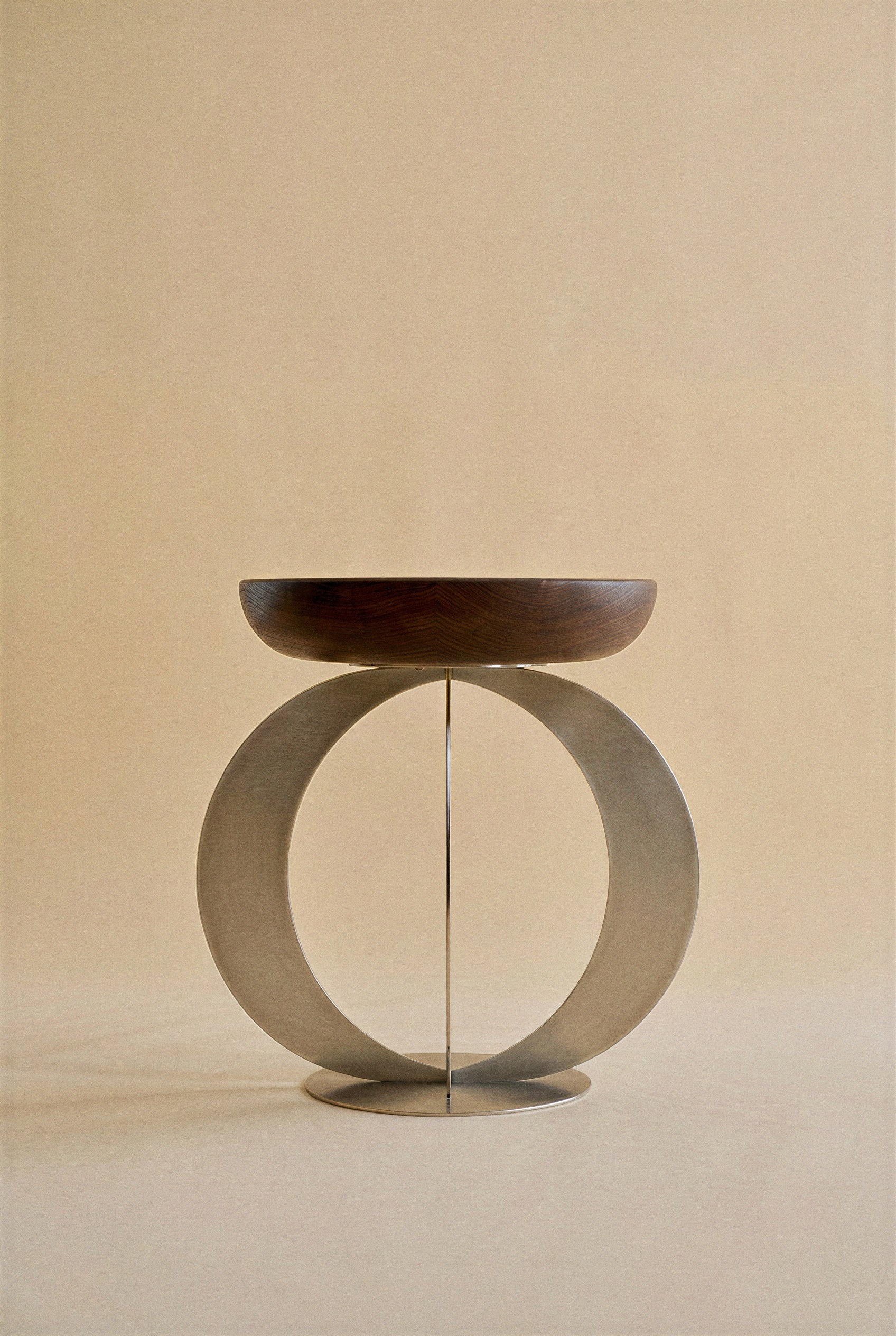 Minor Stainless Steel Side Table — side angle