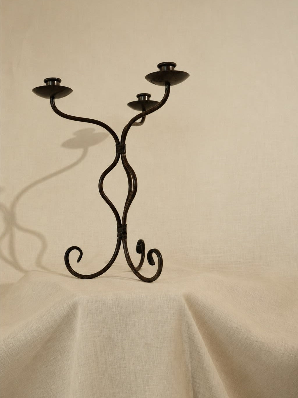 Vintage Candle Holders in Iron — lifestyle setting