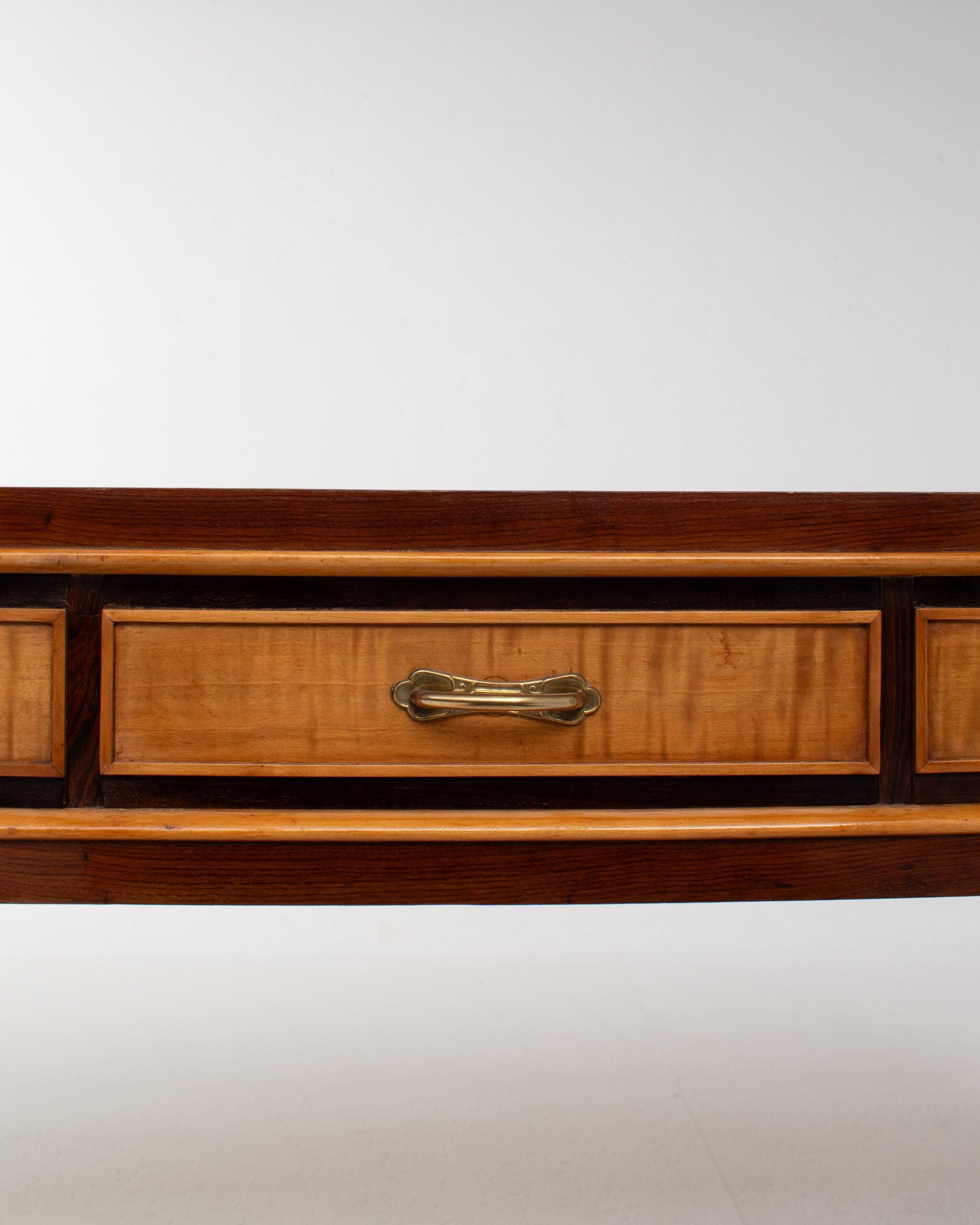Art Deco Wooden Sideboard/Cabinet/Console — front view of drawer with brass handle