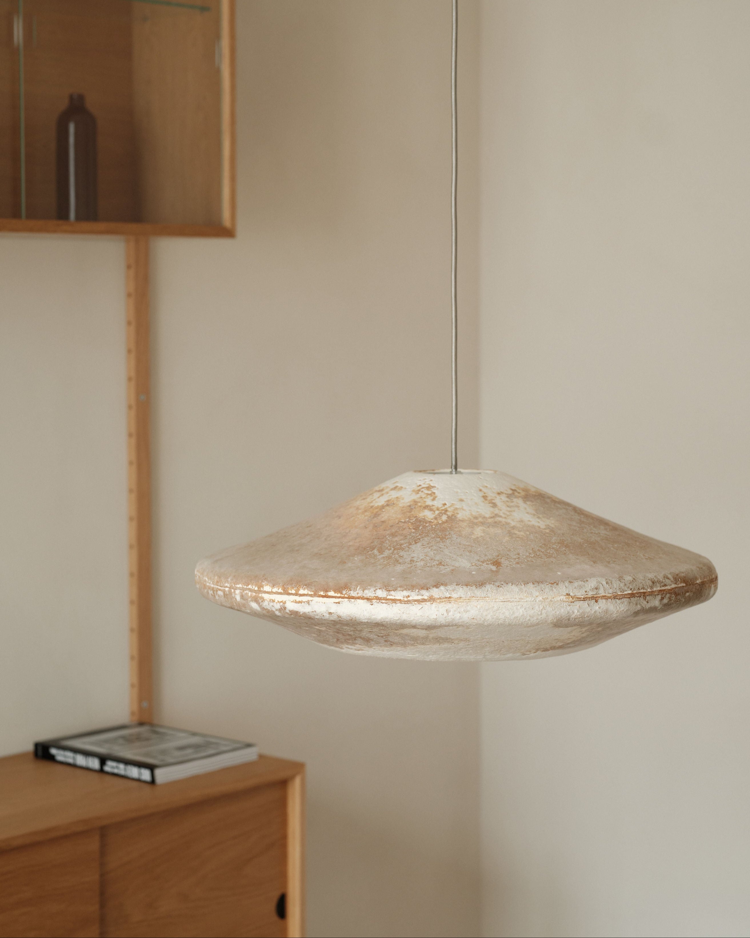 B Wise' Pendant Light — side view showing textured ceramic surface