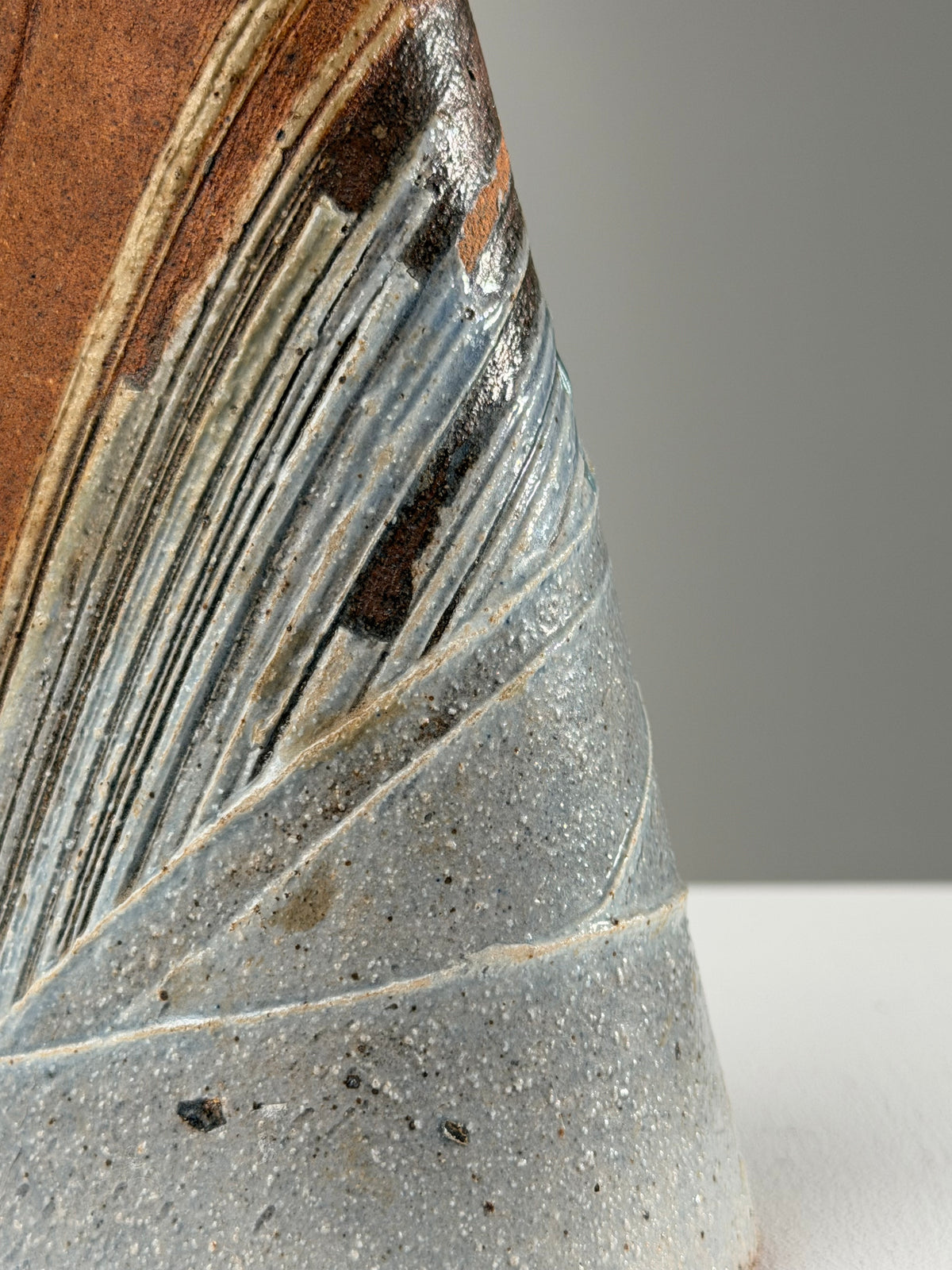 Anthropomorphic stoneware sculpture, 1960 — close-up