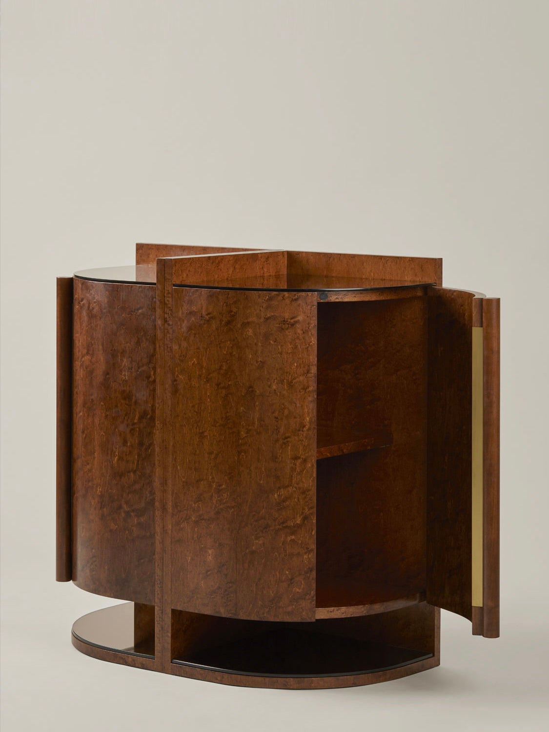 Yves Side Table / Cabinet (modular), in maple — close-up