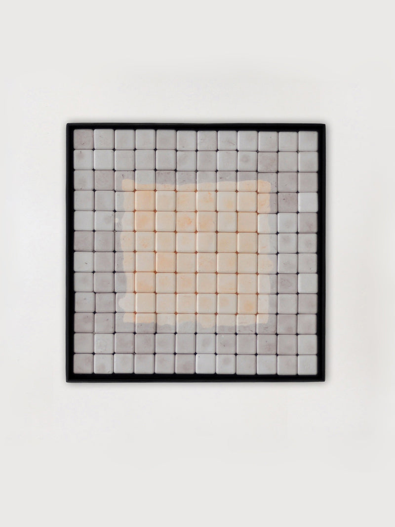 Gesso Painting No.5 - Minimalist Square Relief by Studio Miriam Loellmann | The Oblist