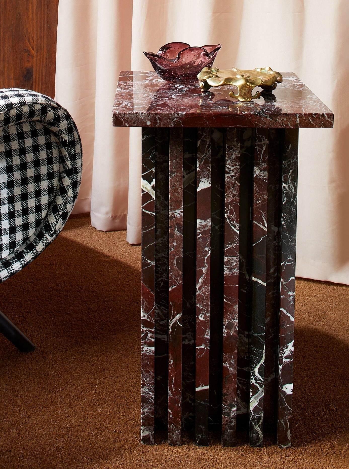 Vondel Side Table in Rosso Levanto