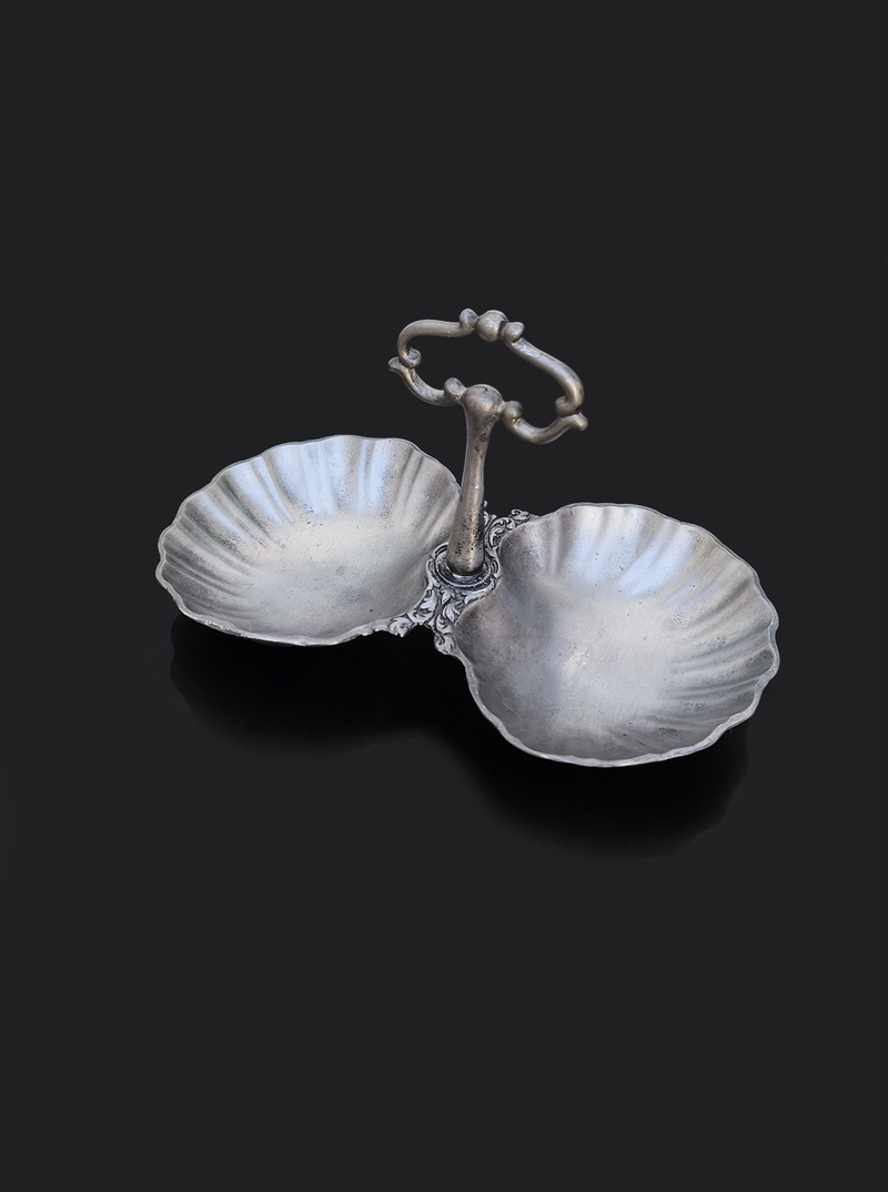 Pewter Shell Double Tray by Les Objoies | The Oblist