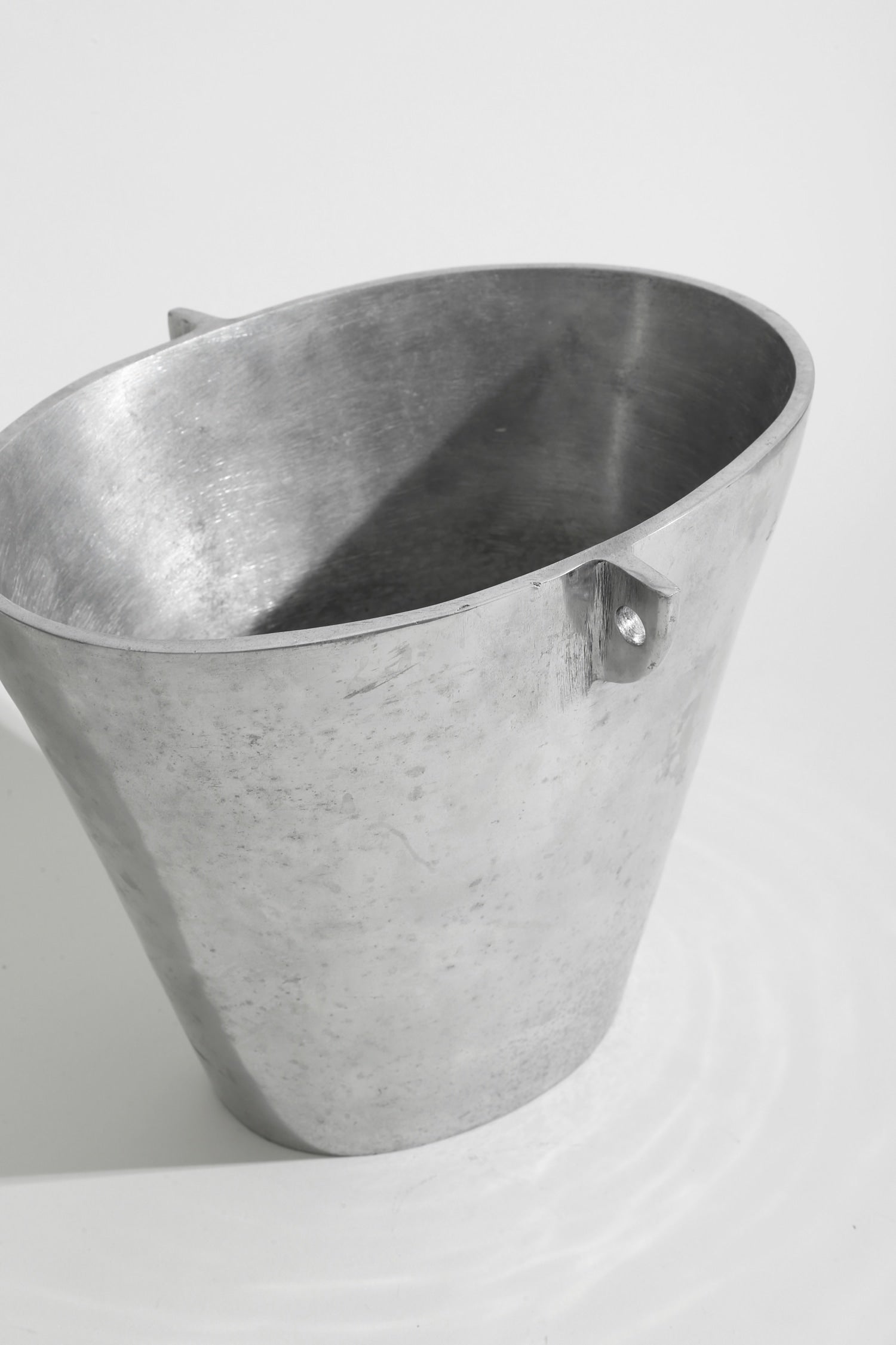 Form Sculpture Chrome Vase — back view highlighting polished chrome finish